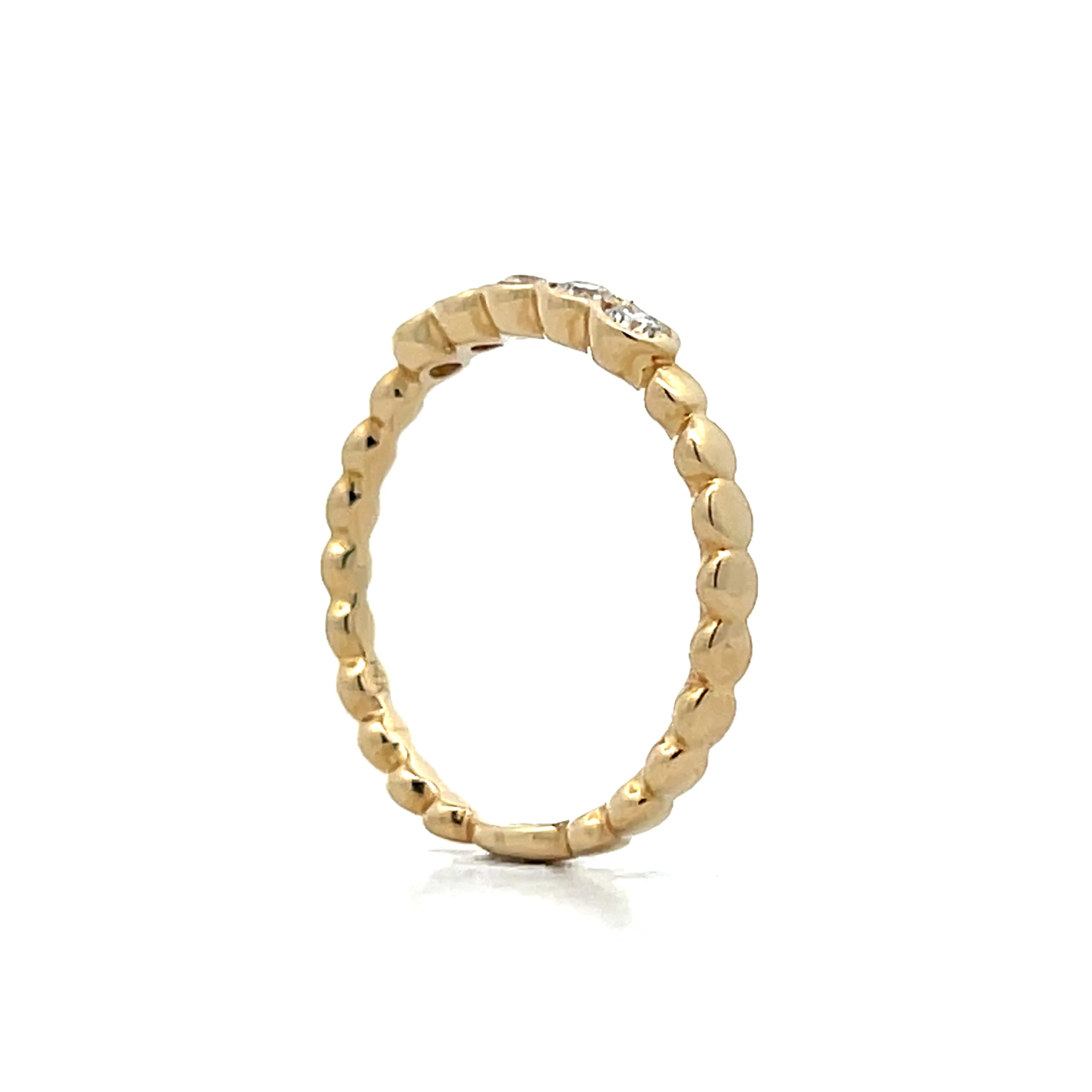 .25 Bezel Diamond Five Stone Band in 14k Yellow Gold - Image 5