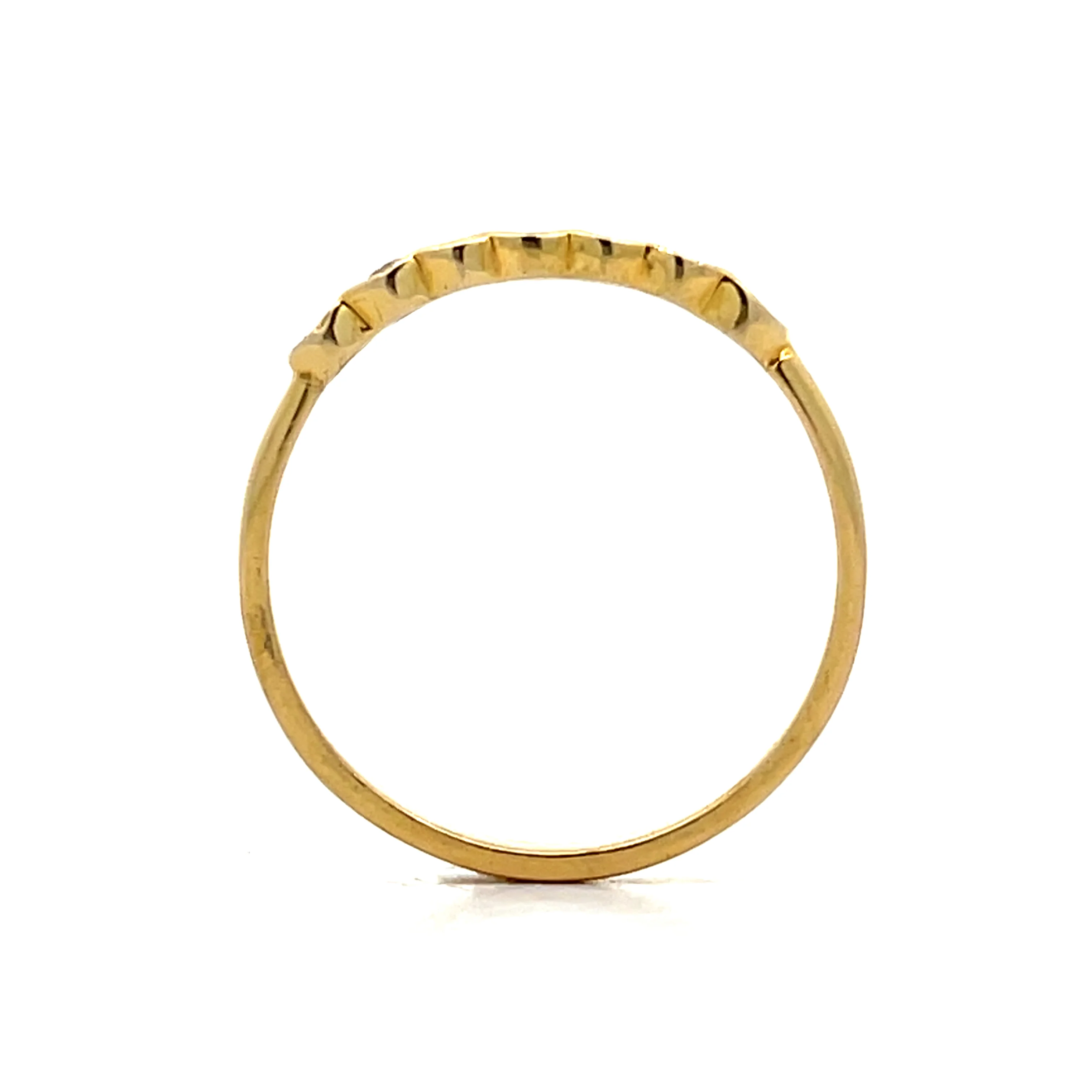.25 Bezel Diamond Wedding Band in 14k Yellow Gold - Image 4