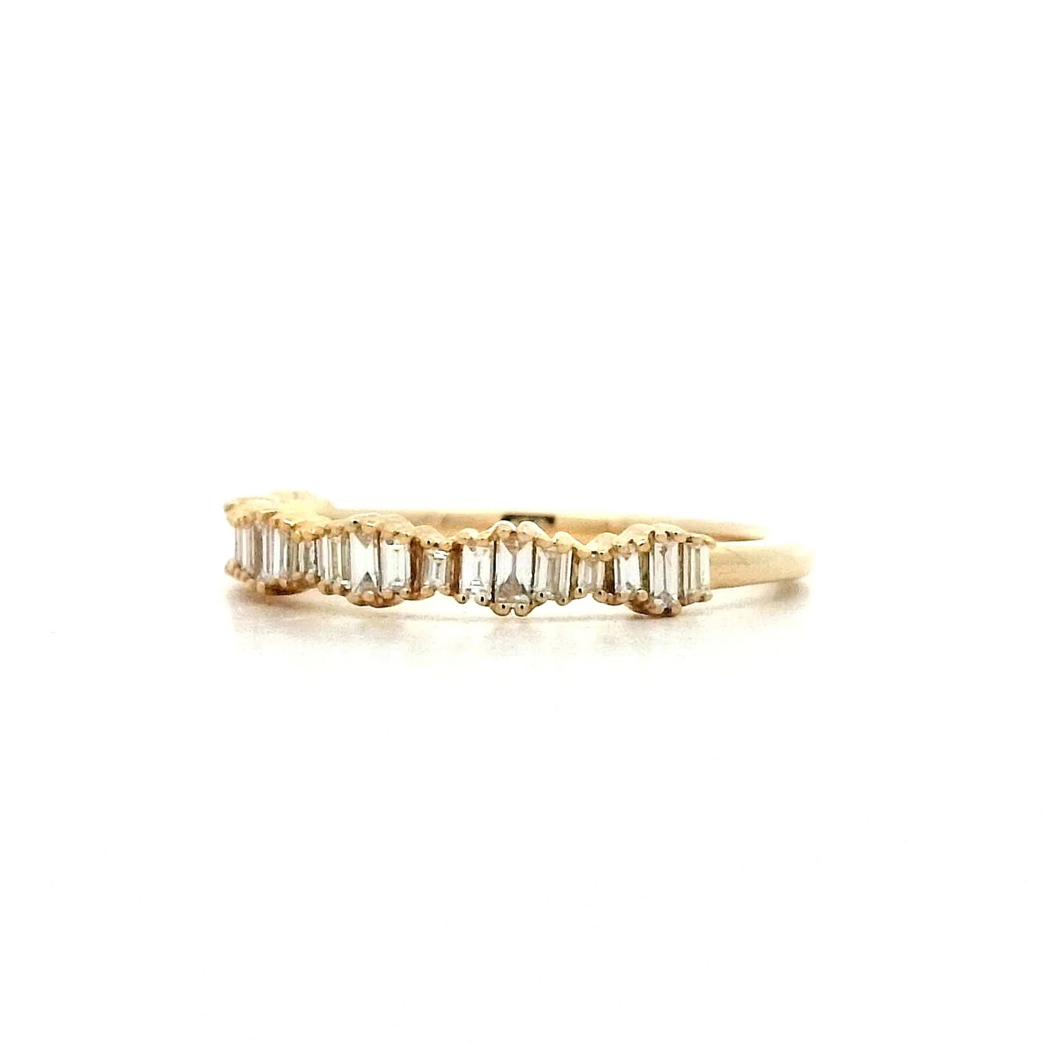 .25 Diamond Baguette Wedding Band in 14k Yellow Gold - Image 2