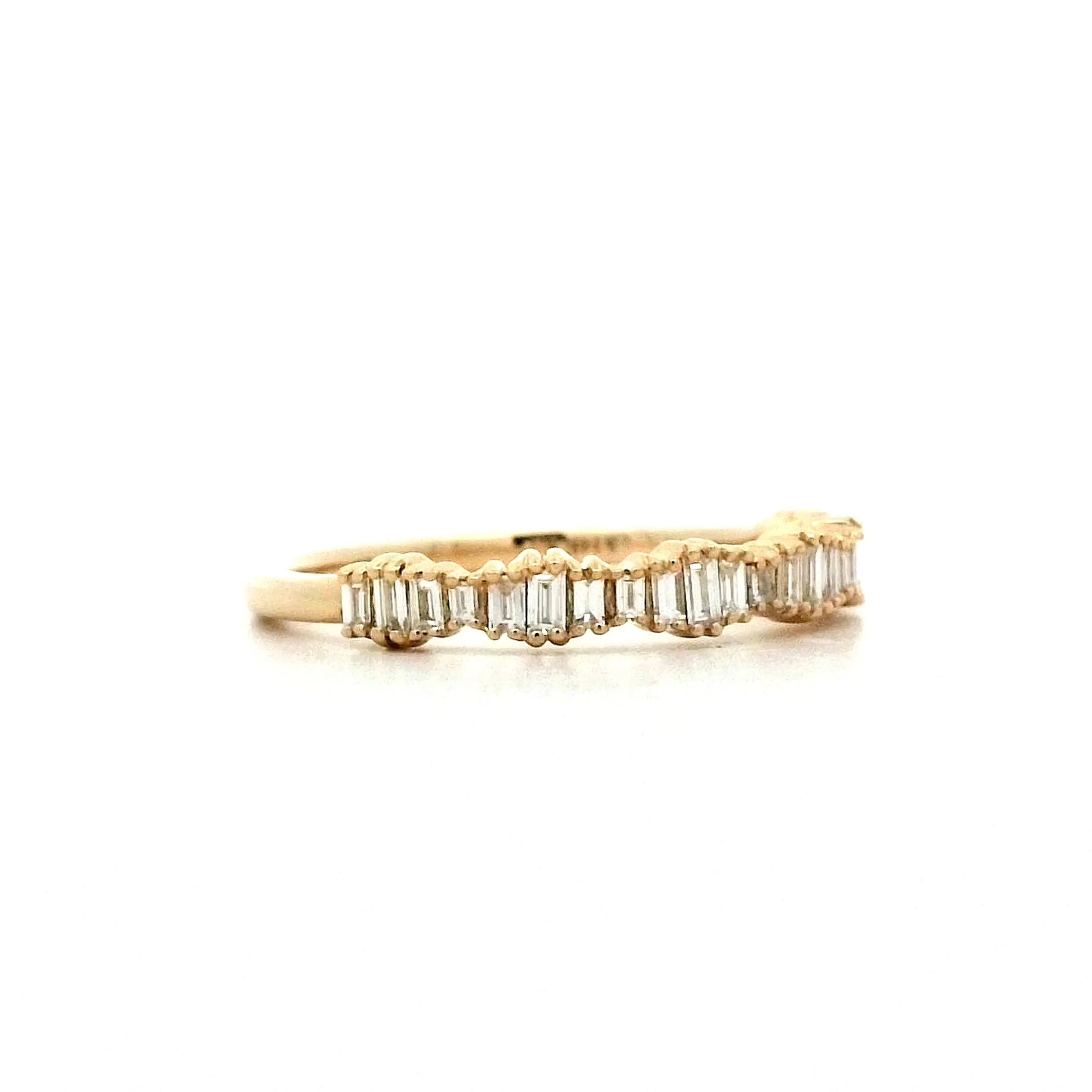 .25 Diamond Baguette Wedding Band in 14k Yellow Gold - Image 3