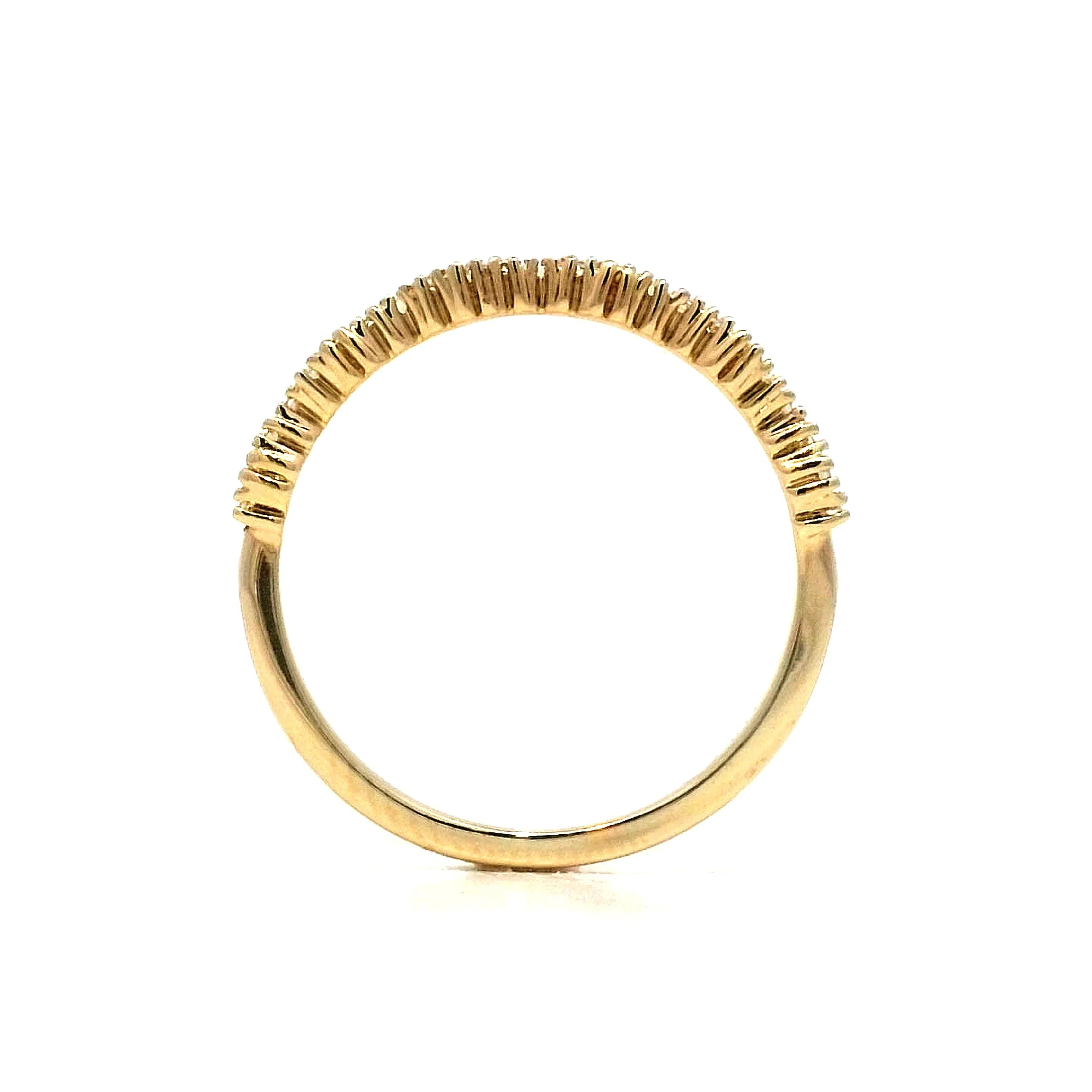 .25 Diamond Baguette Wedding Band in 14k Yellow Gold - Image 4