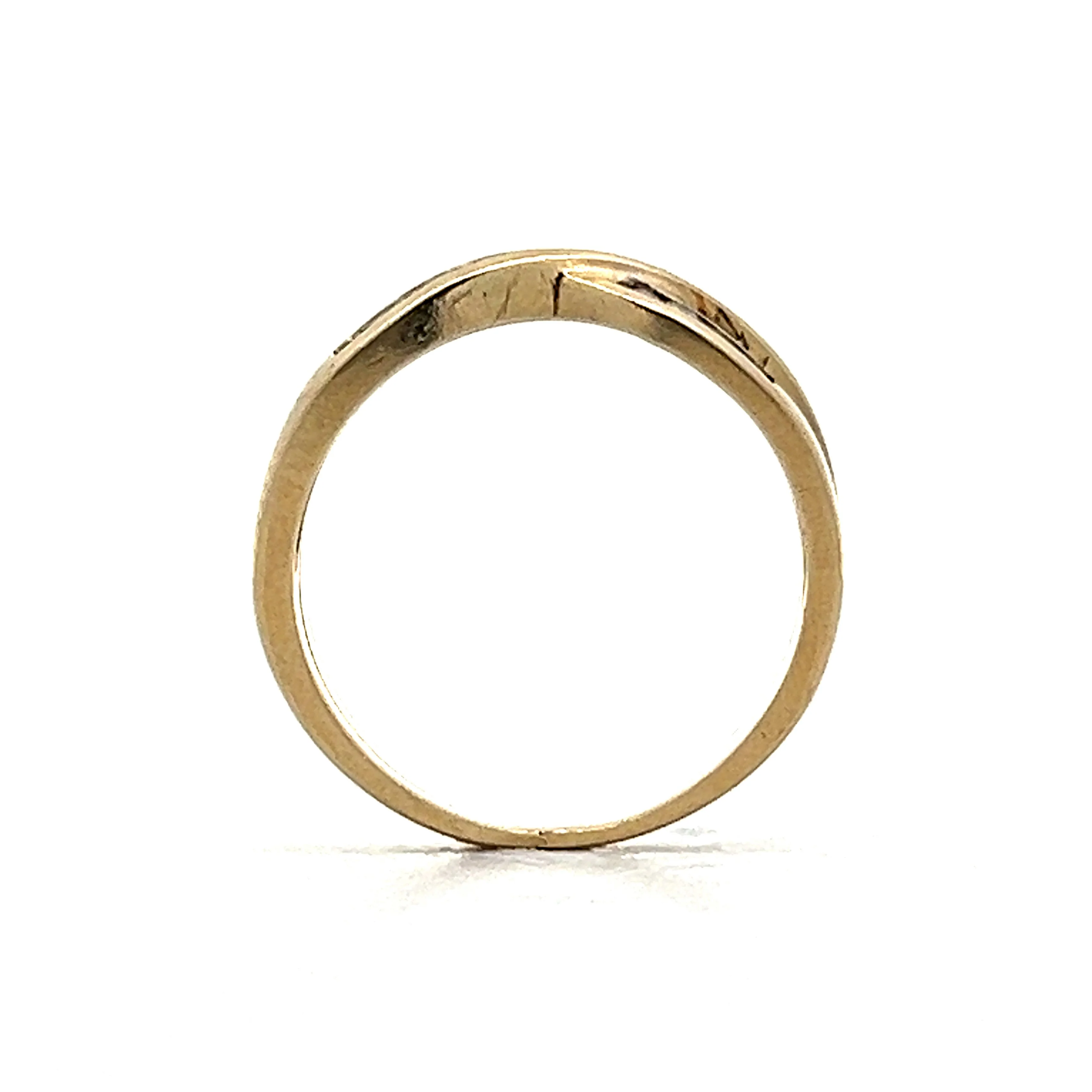 .25 Diamond X Stacking Ring in 14k Yellow Gold - Image 4