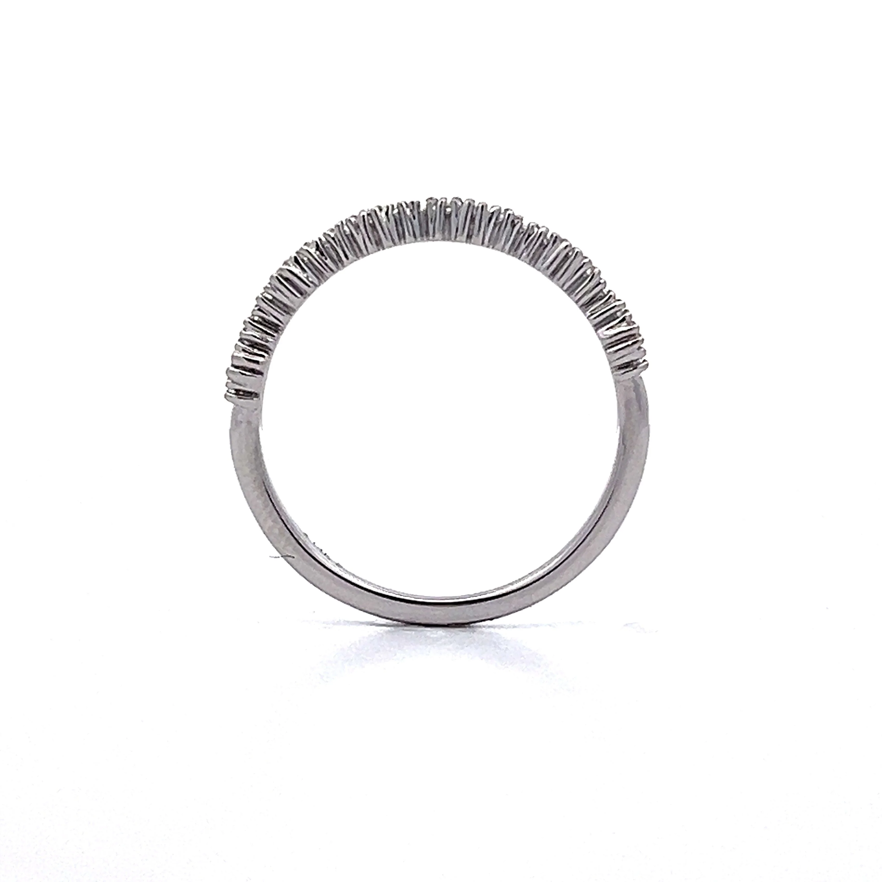 .25 Mixed Baguette Diamond Band in 14k White Gold - Image 4