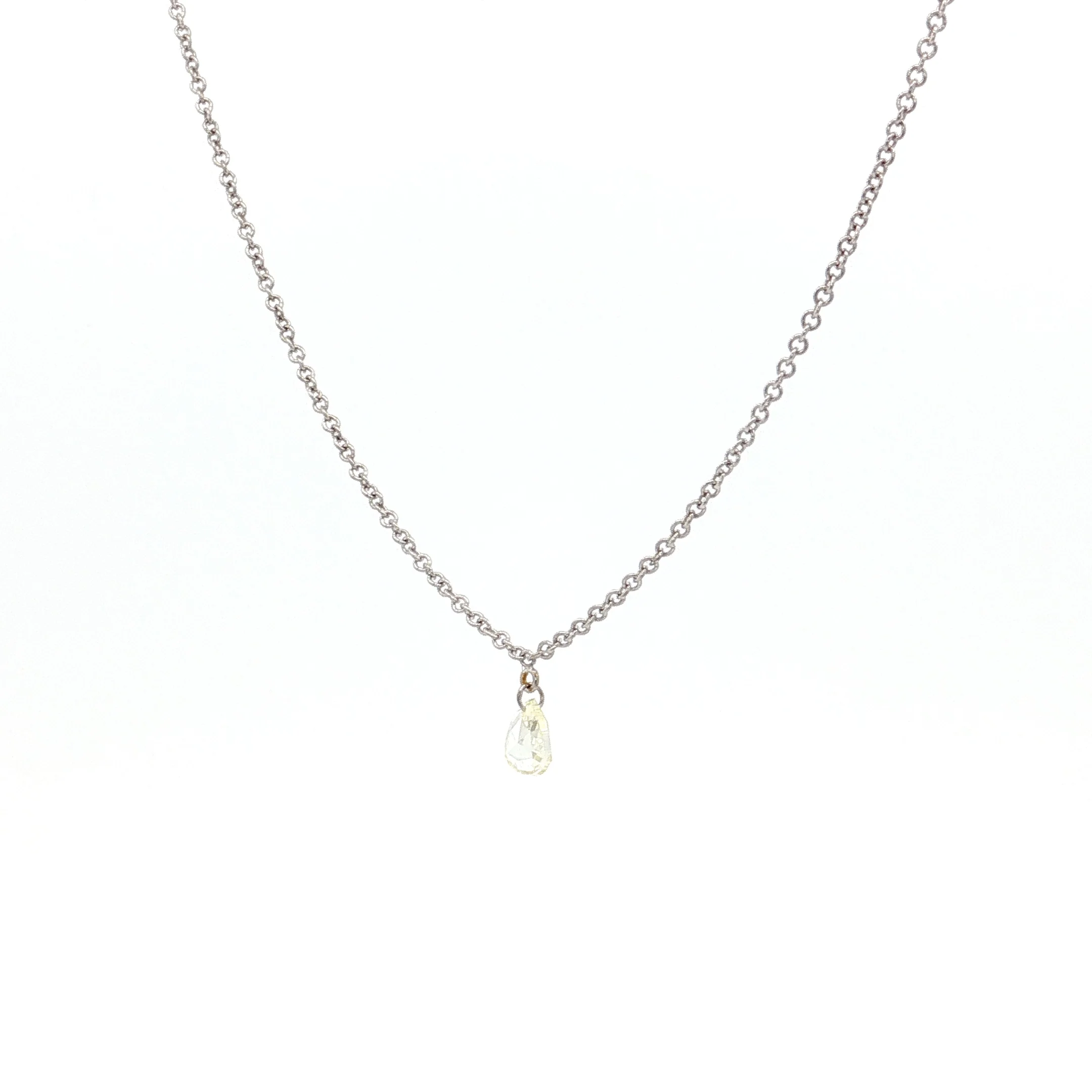.25 Pear Cut Diamond Pendant Necklace 18k - Image 2