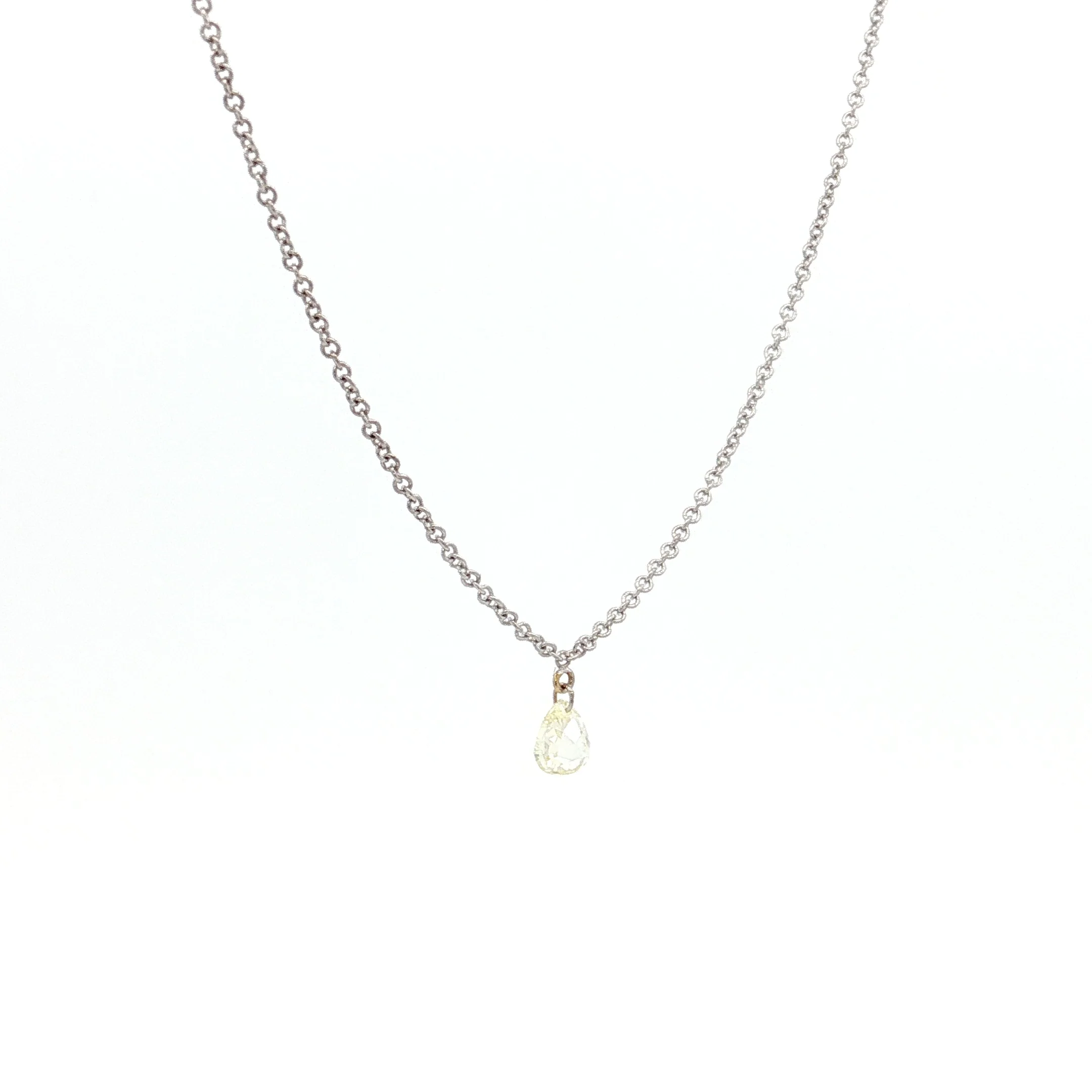 .25 Pear Cut Diamond Pendant Necklace 18k - Image 3