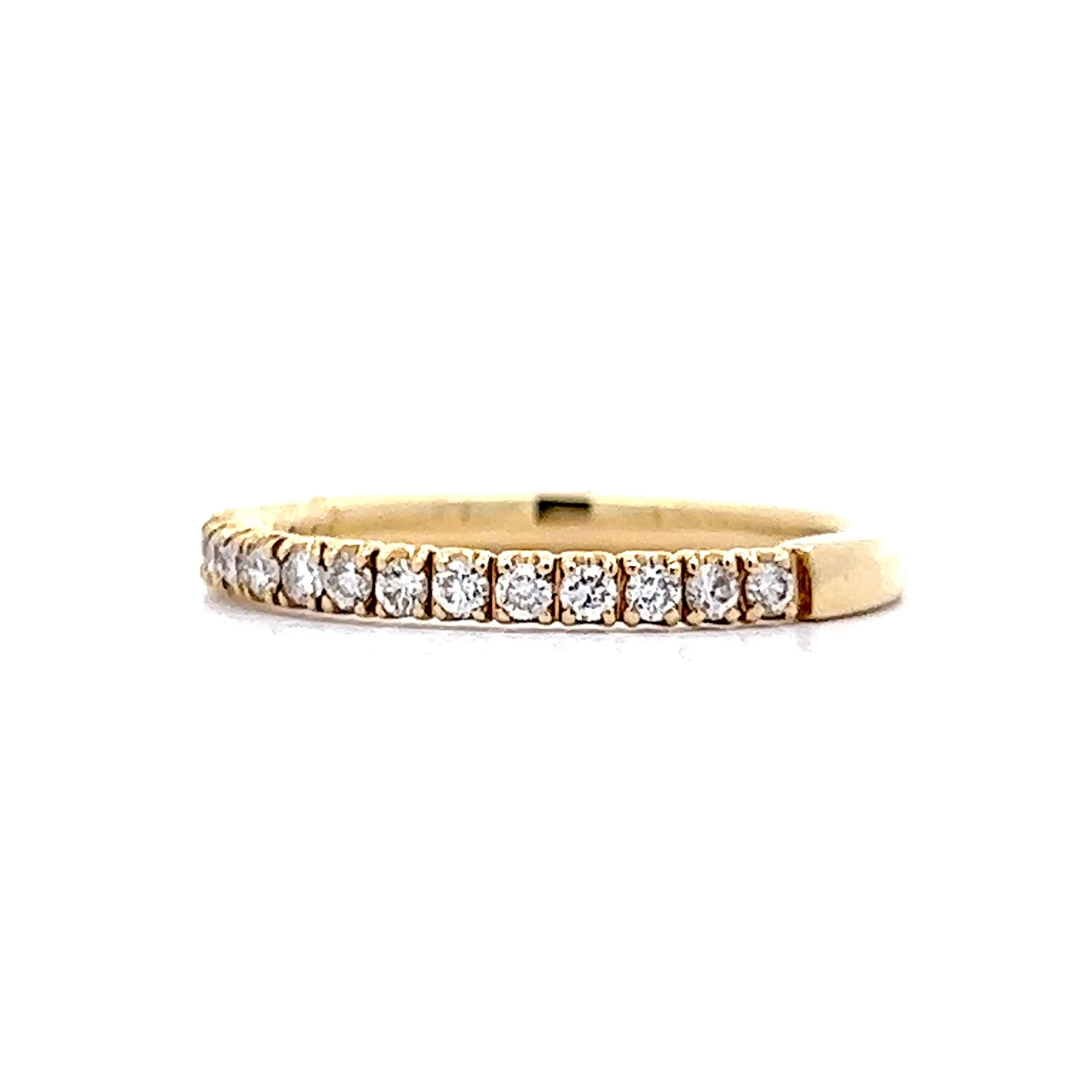 .25 Thin Diamond Wedding Band in 14k Yellow Gold - Image 2