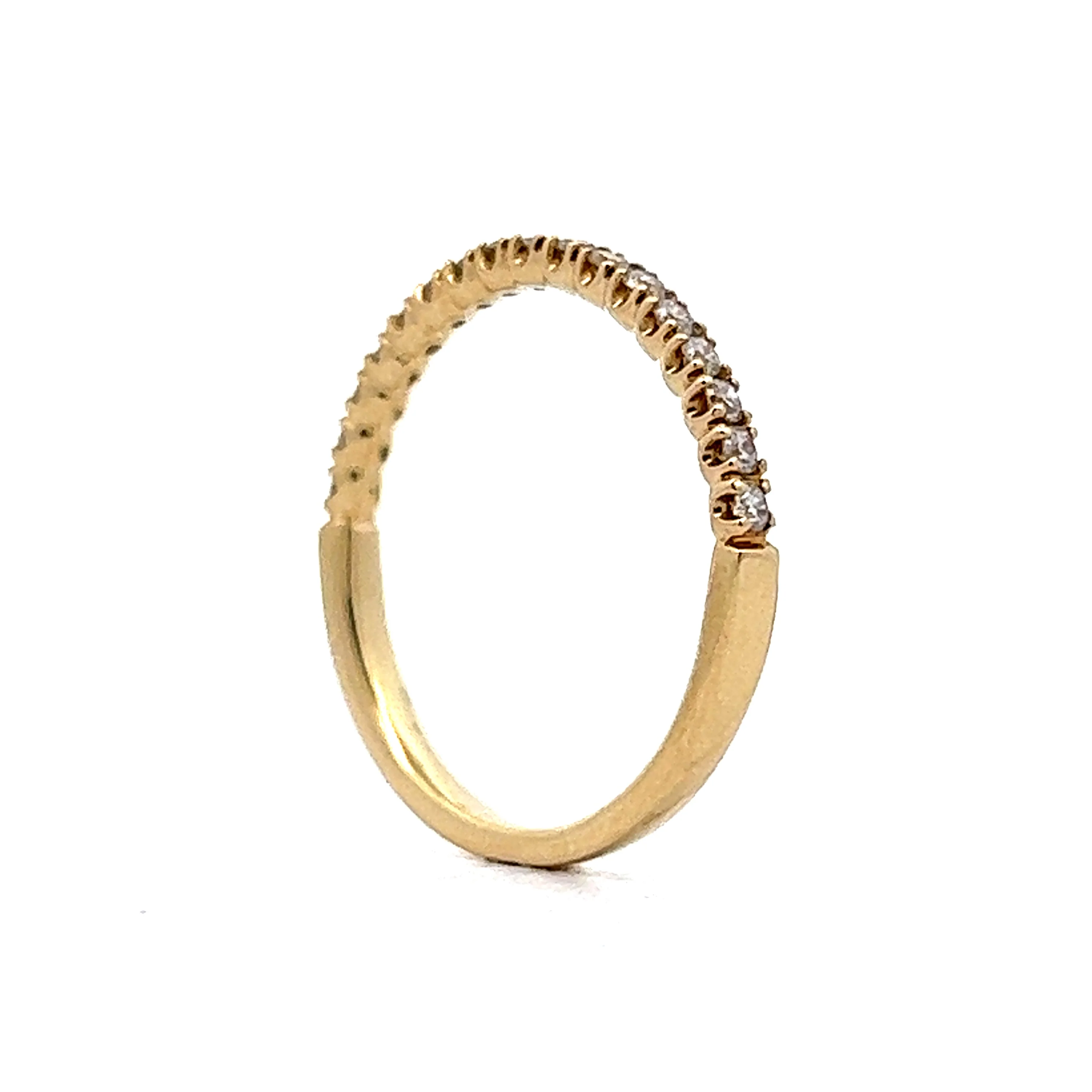 .25 Thin Diamond Wedding Band in 14k Yellow Gold - Image 5