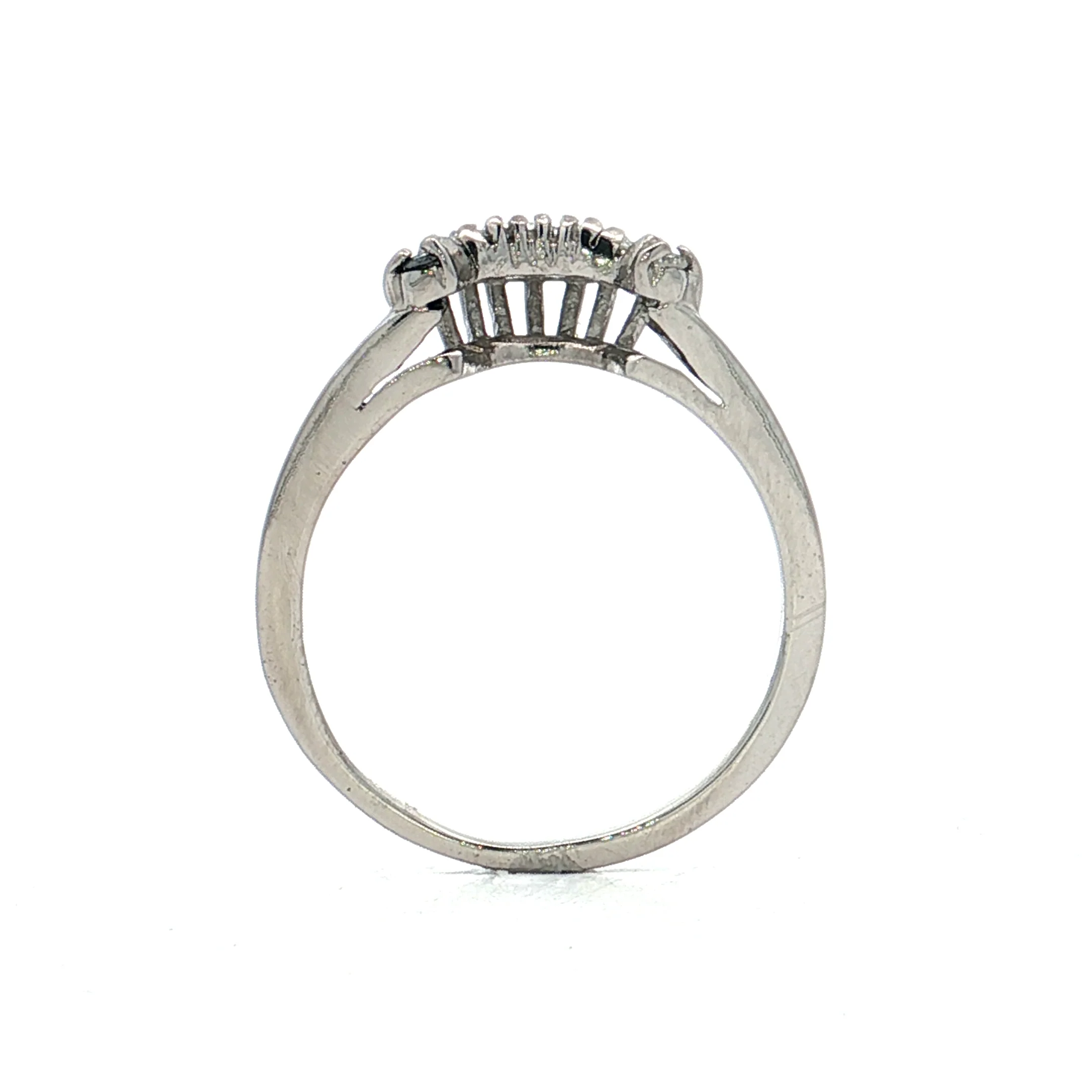 .26 Baguette Diamond Contour Wedding Band Platinum - Image 4