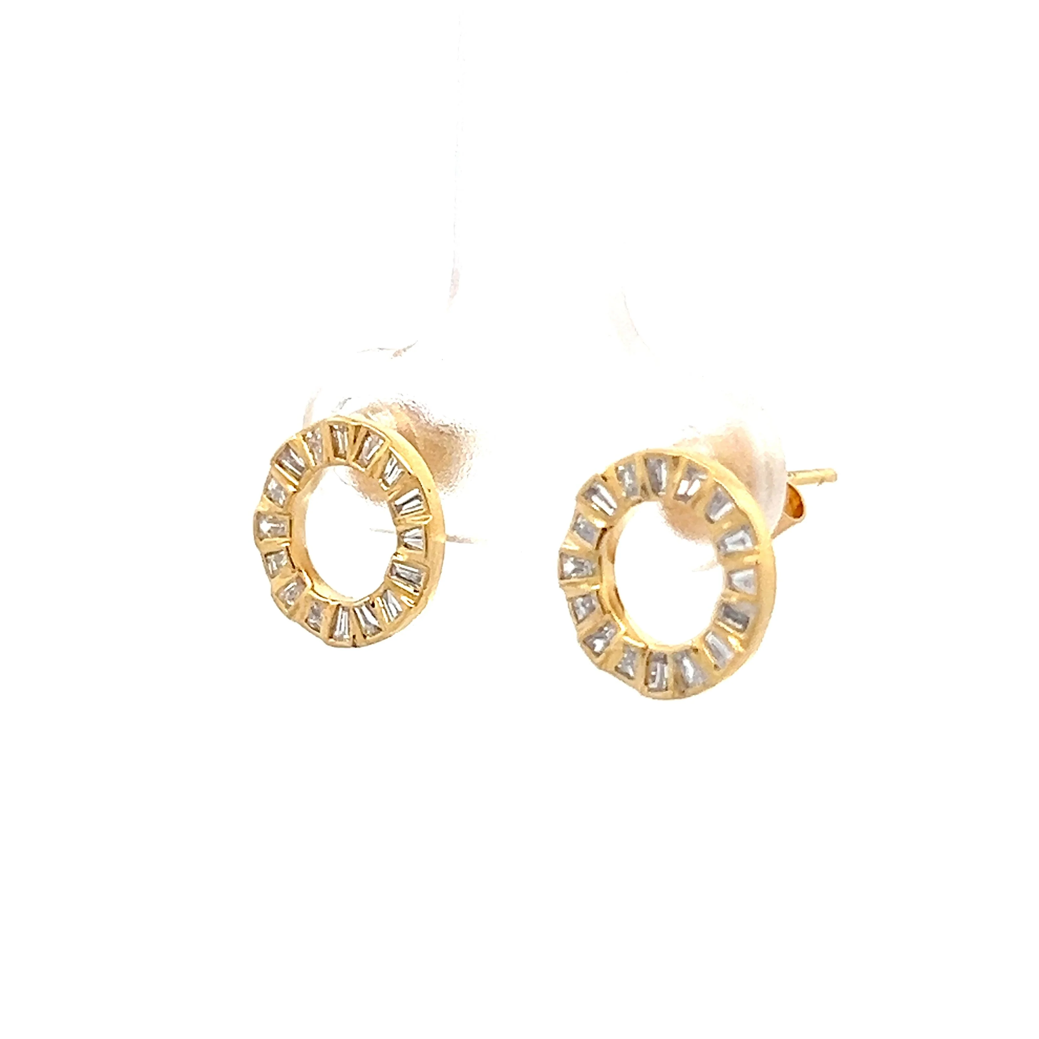.26 Baguette Diamond Earring Studs in 18k - Image 2