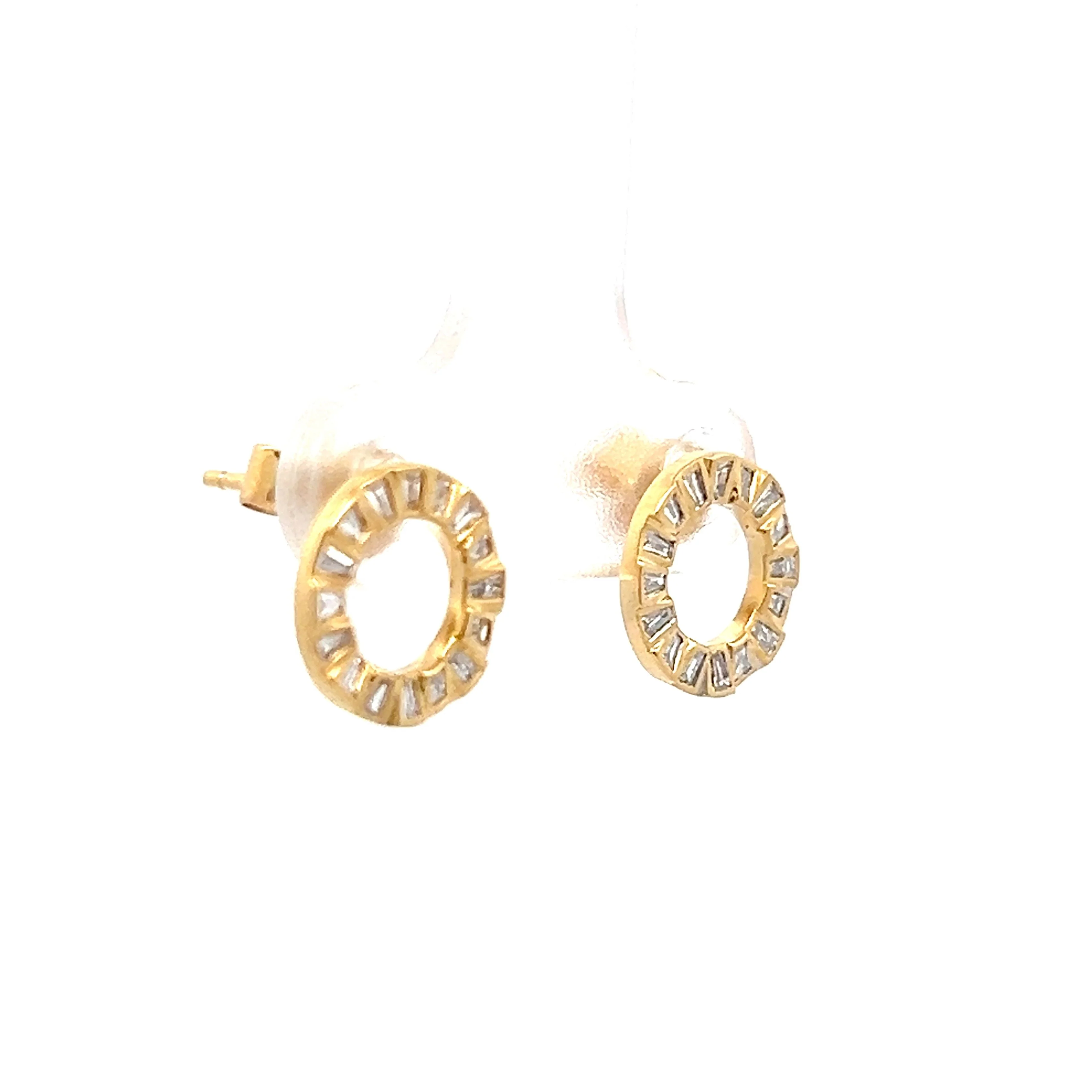 .26 Baguette Diamond Earring Studs in 18k - Image 3
