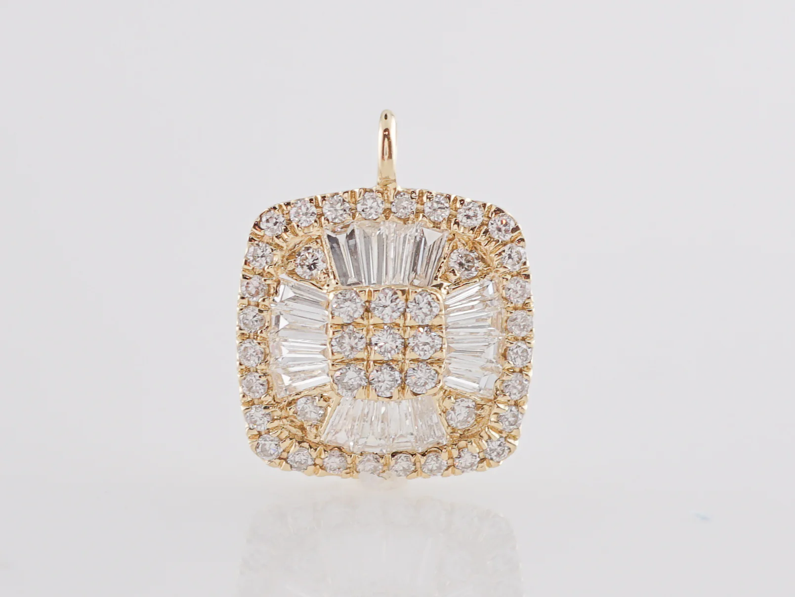 .26 Diamond Pave Pendant in 14k Yellow Gold - Image 3