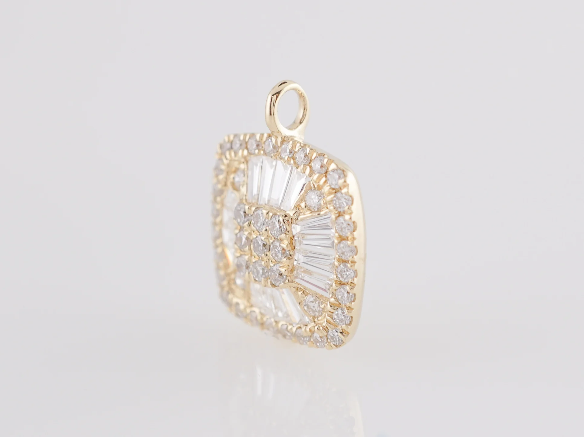 .26 Diamond Pave Pendant in 14k Yellow Gold - Image 4