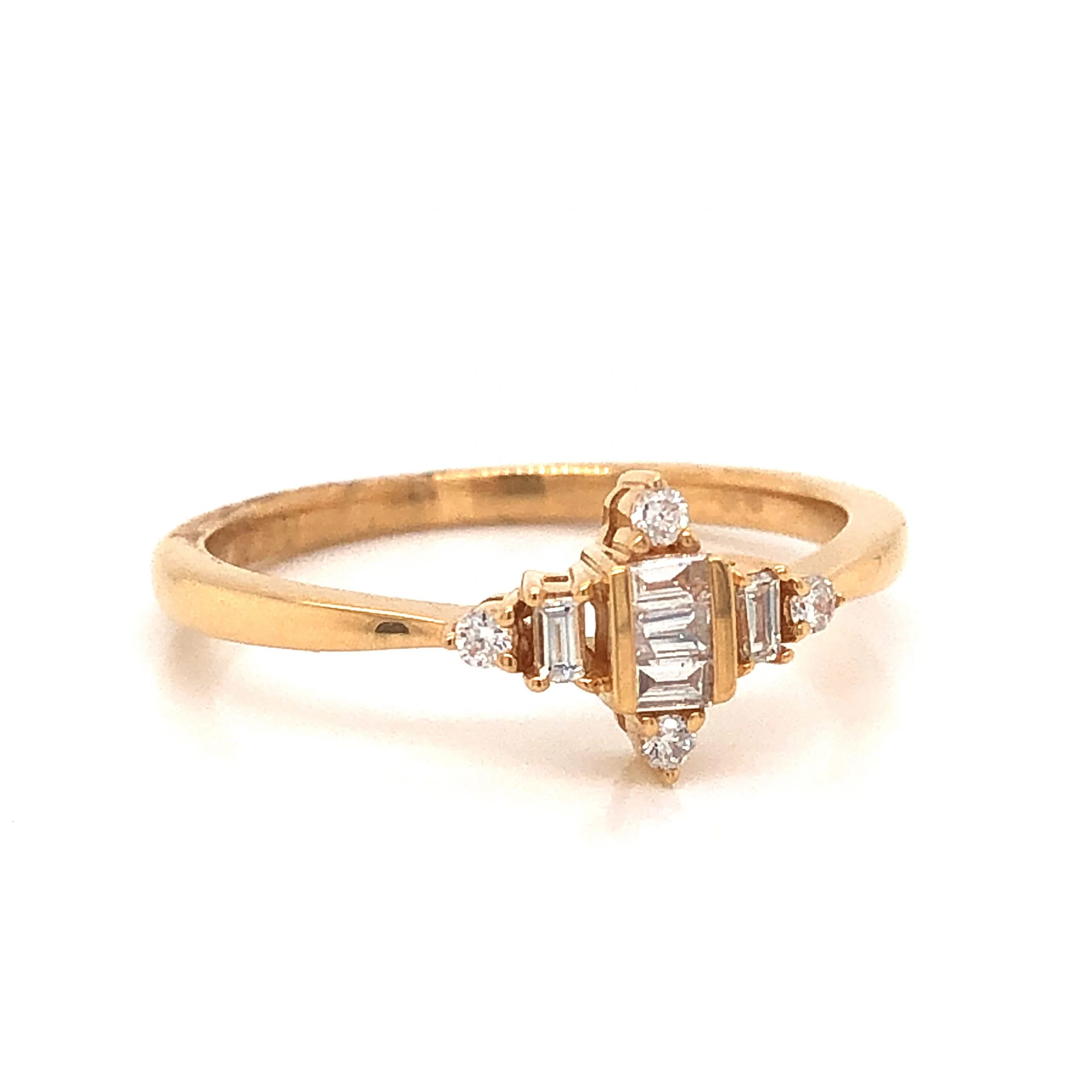 .26 Diamond Stacking Band in 18k Yellow Gold - Image 3