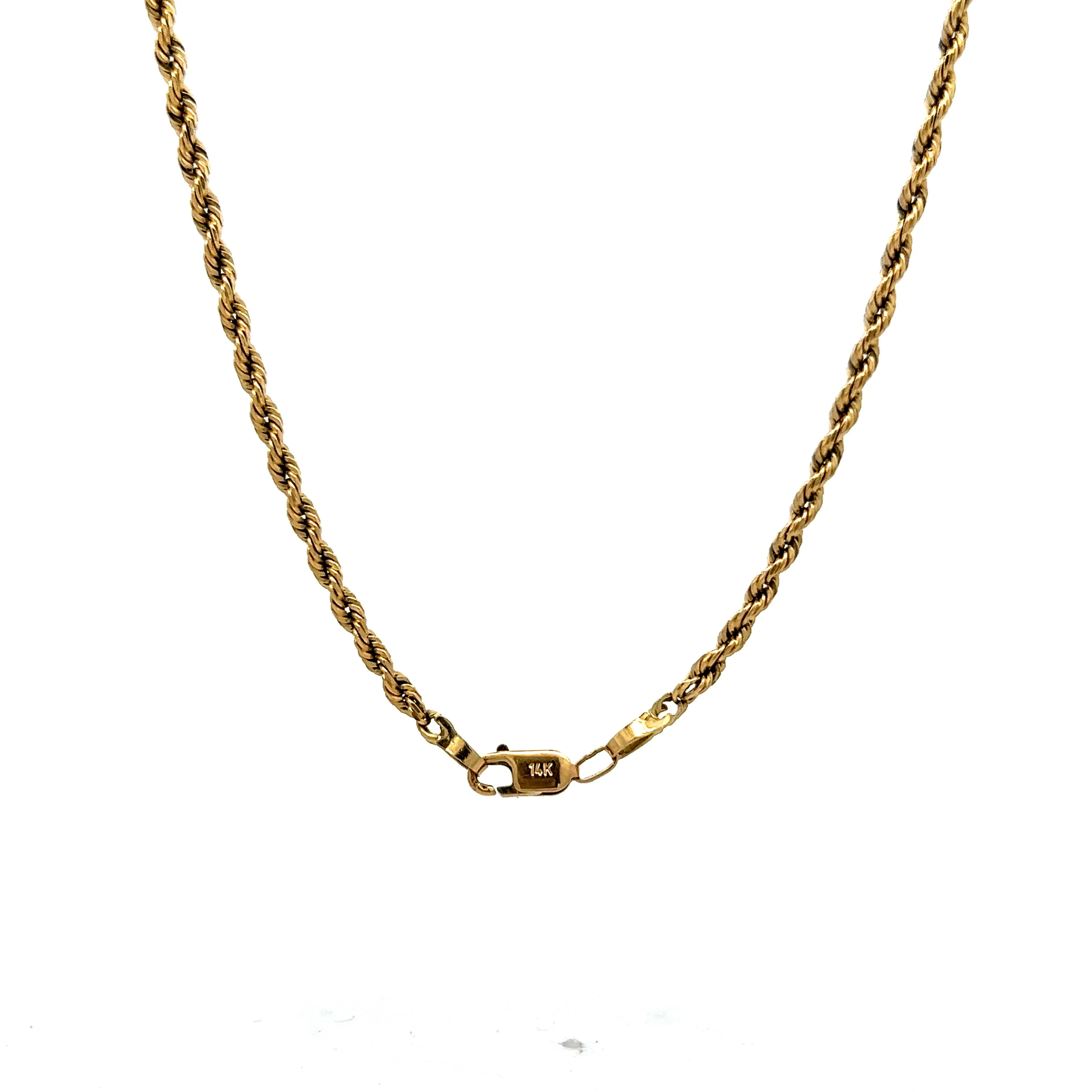 26 Inch Unisex Rope Chain in 14k Yellow Gold - Image 4