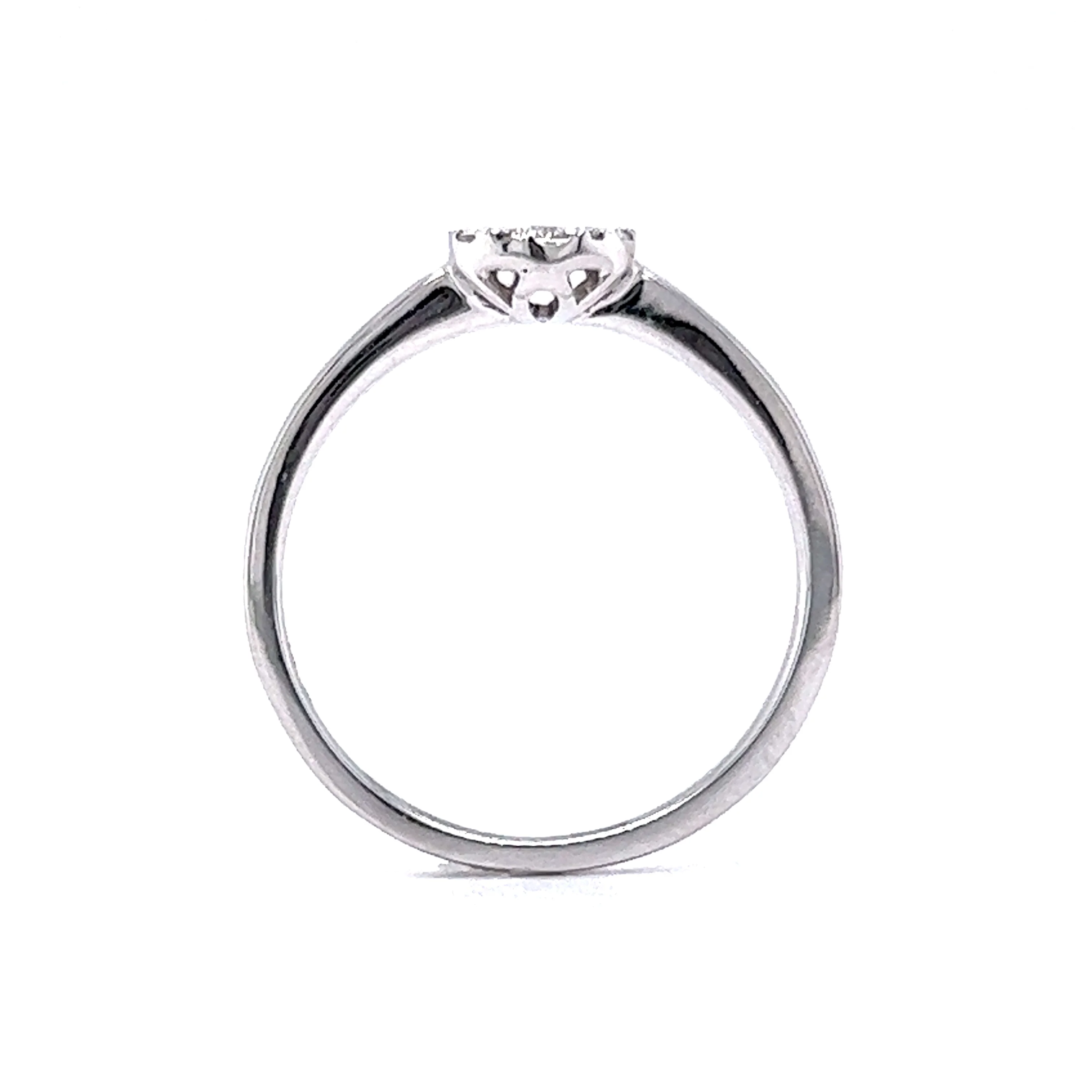 .26 Pave Diamond Stacking Ring in 14k White Gold - Image 4