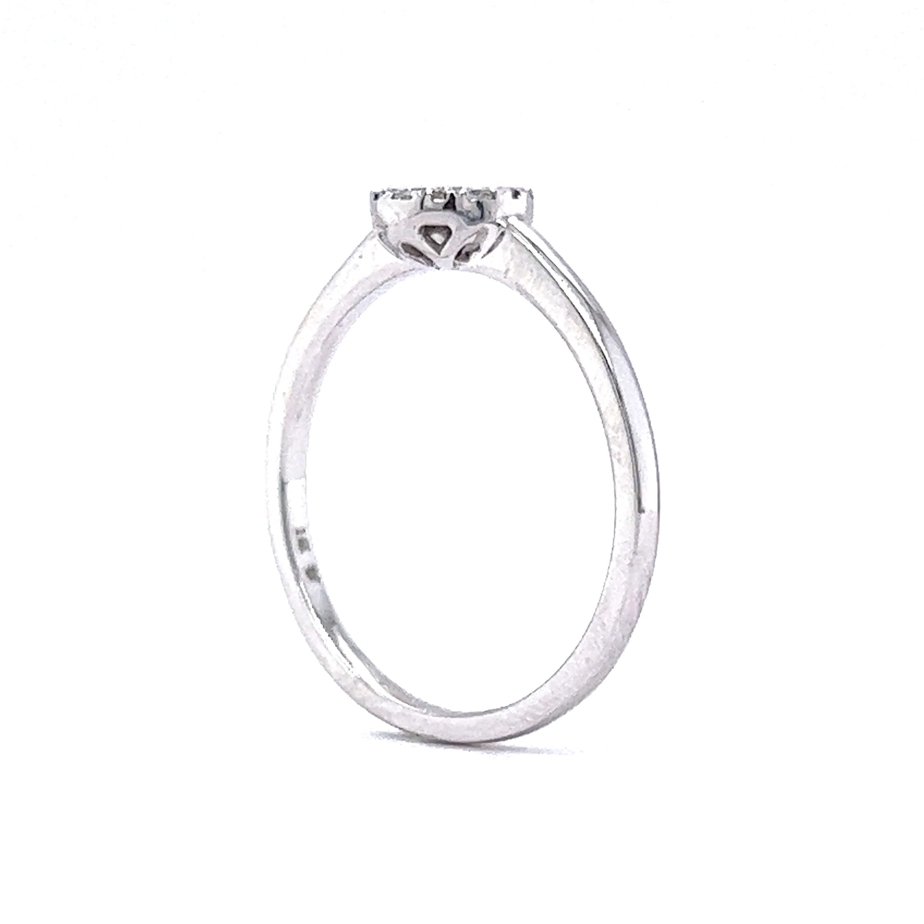 .26 Pave Diamond Stacking Ring in 14k White Gold - Image 5