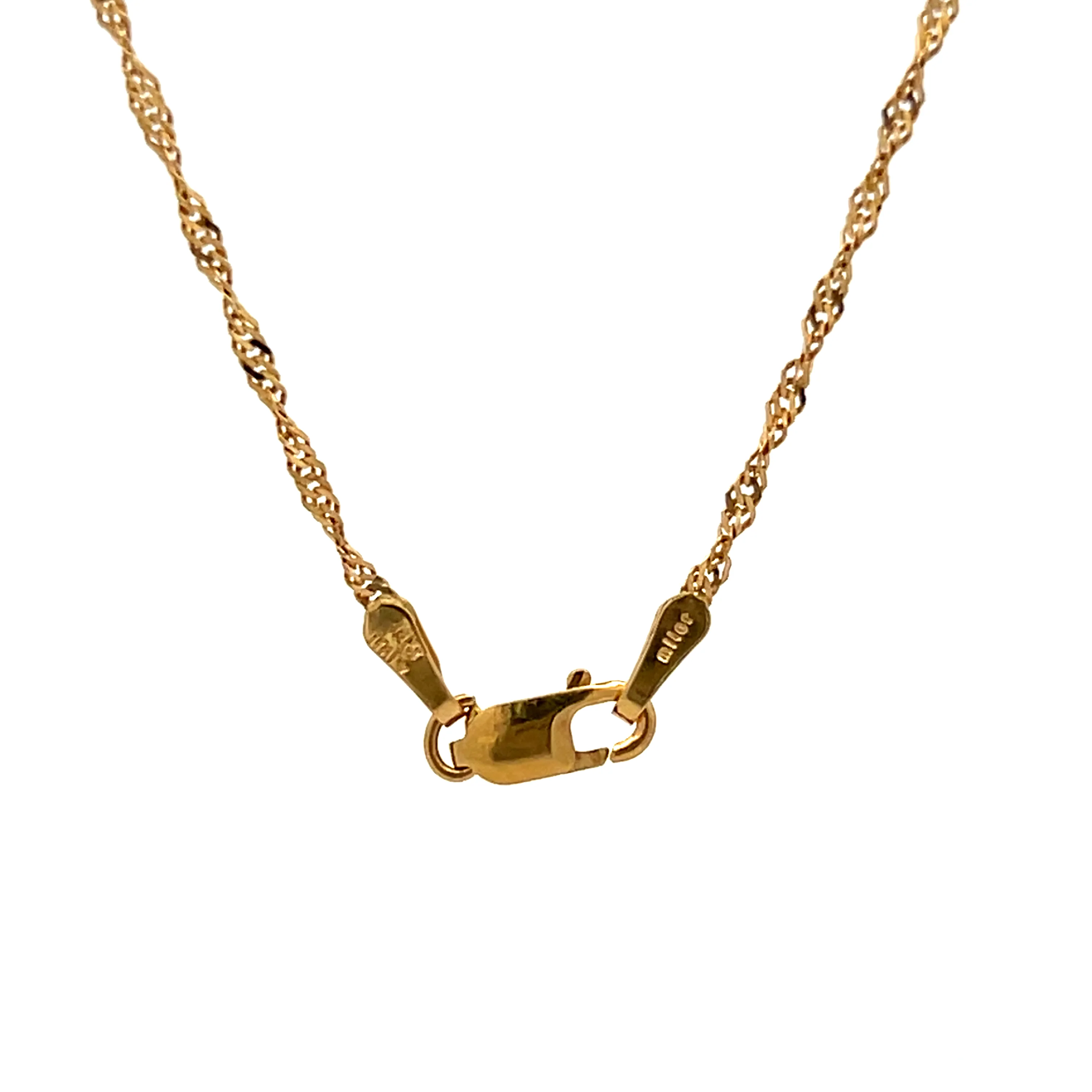 26" Singapore Chain Necklace 18k Yellow Gold - Image 4
