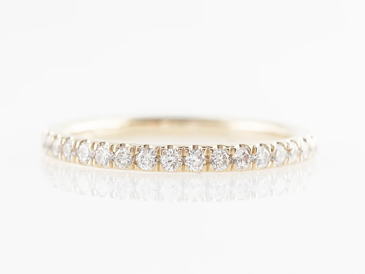 .26 Thin Diamond Wedding Band in 14k Yellow Gold