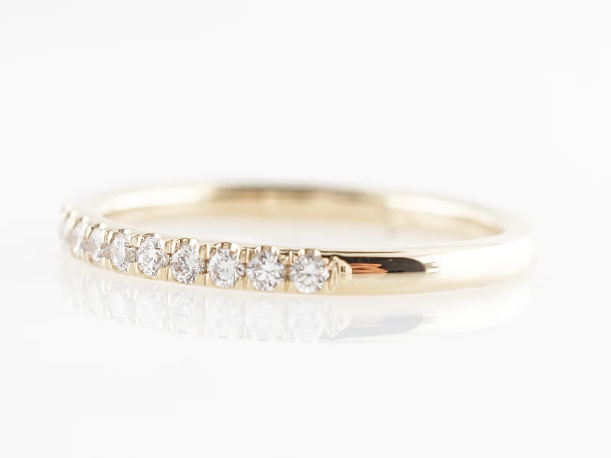 .26 Thin Diamond Wedding Band in 14k Yellow Gold - Image 2