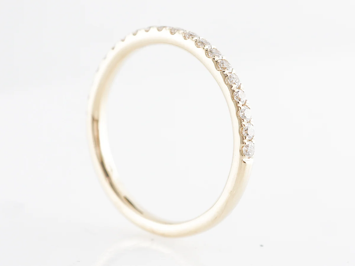 .26 Thin Diamond Wedding Band in 14k Yellow Gold - Image 4