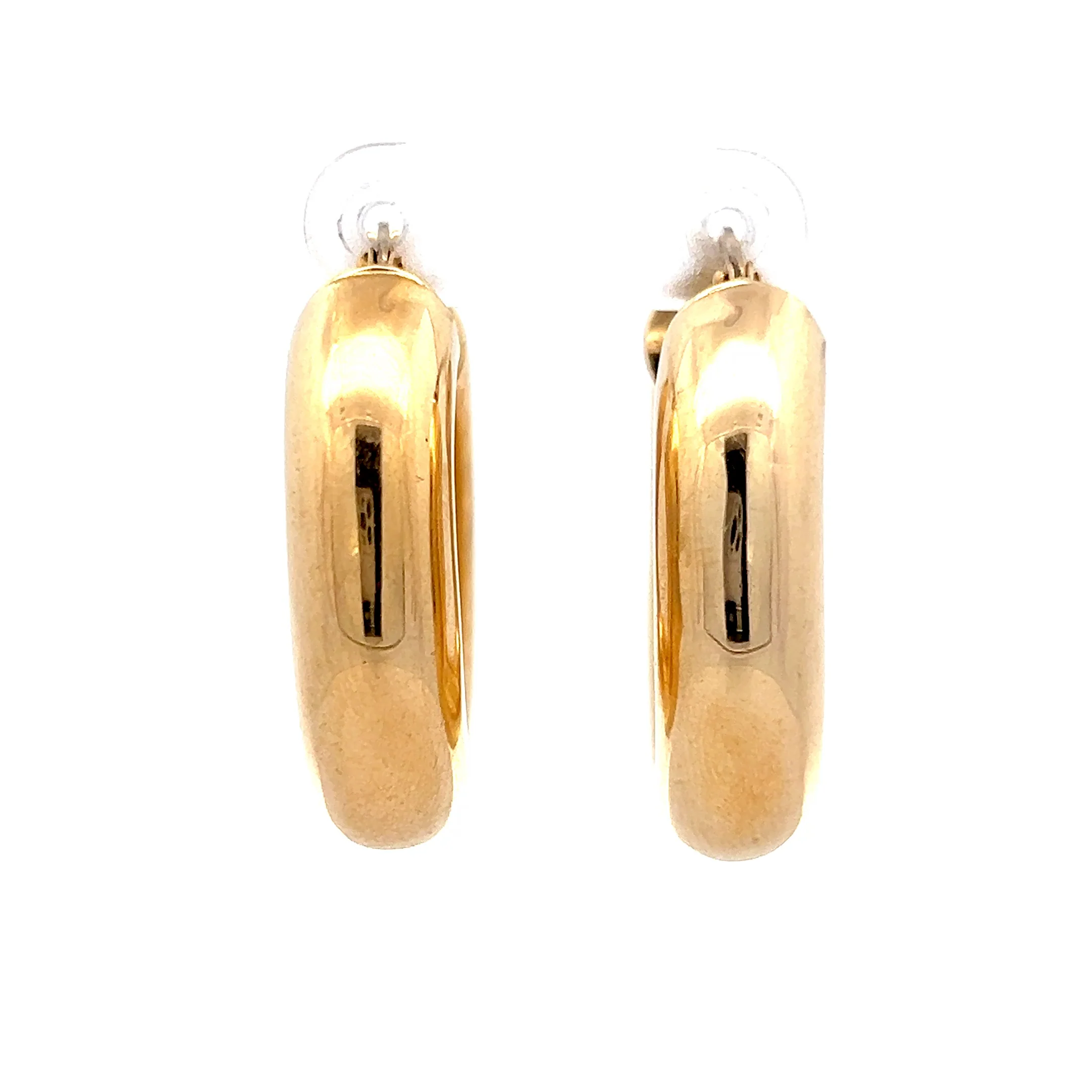 26mm Chunky Hoop Earrings in 14k Yellow Gold