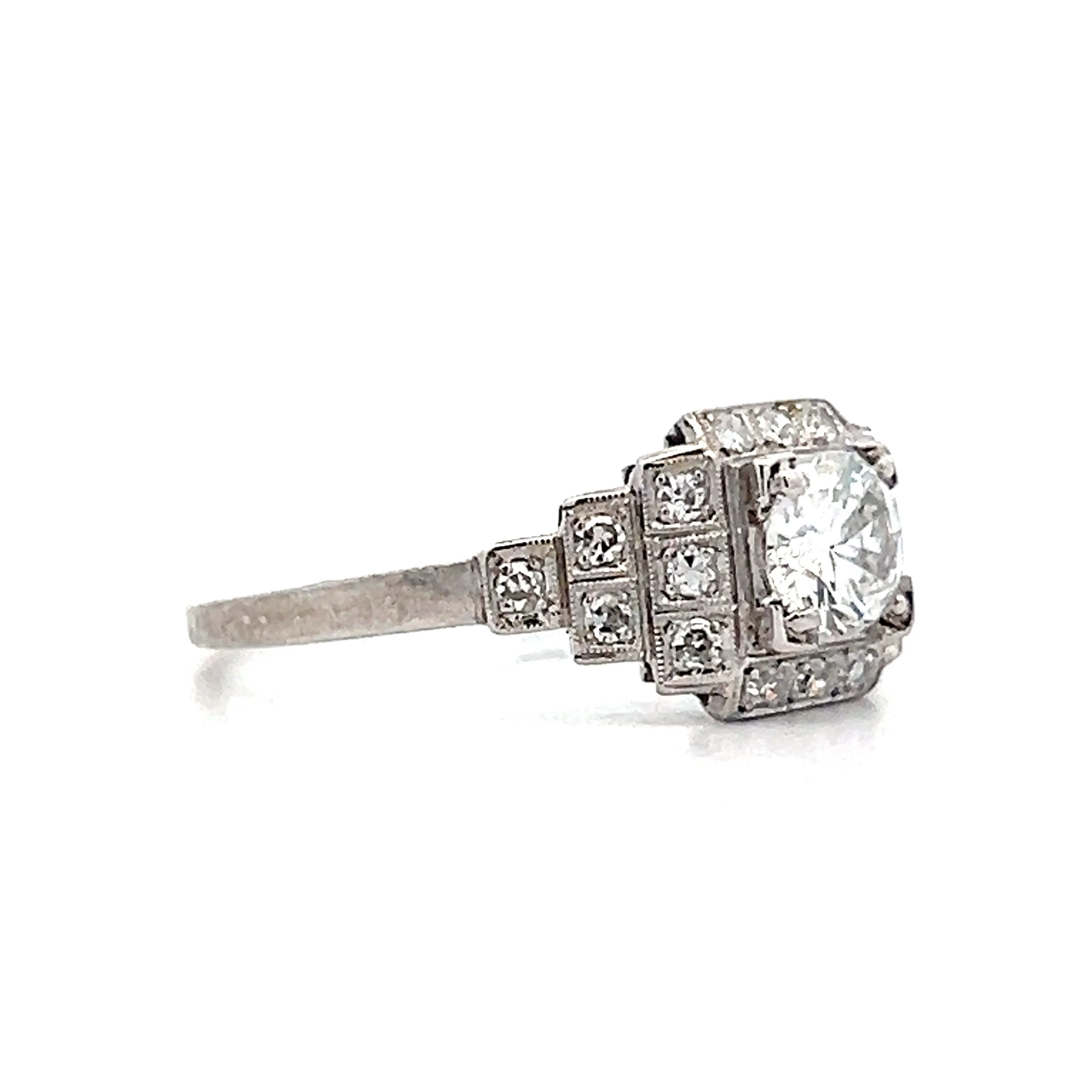 .50 Art Deco Diamond Engagement Ring in Platinum - Image 3