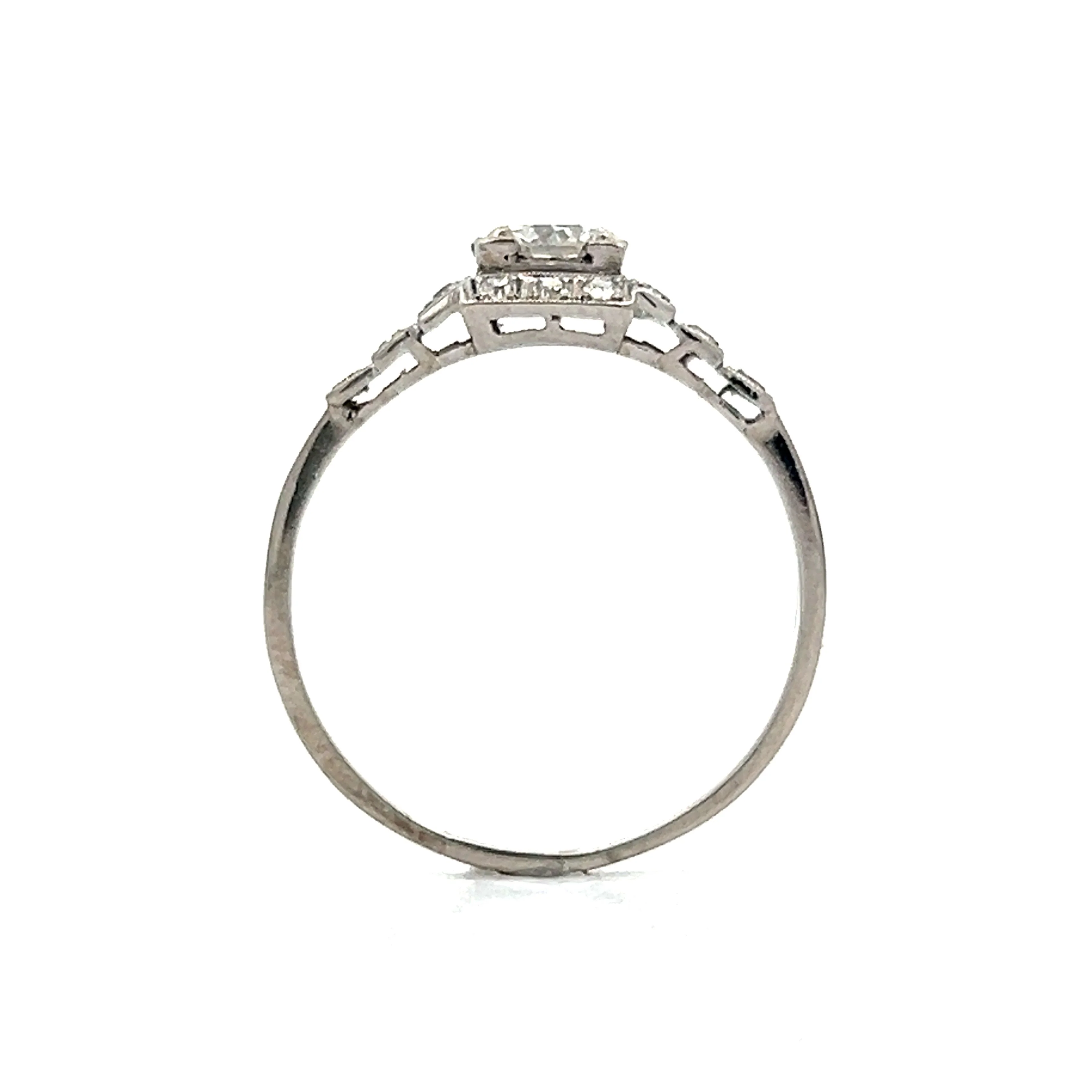 .50 Art Deco Diamond Engagement Ring in Platinum - Image 4