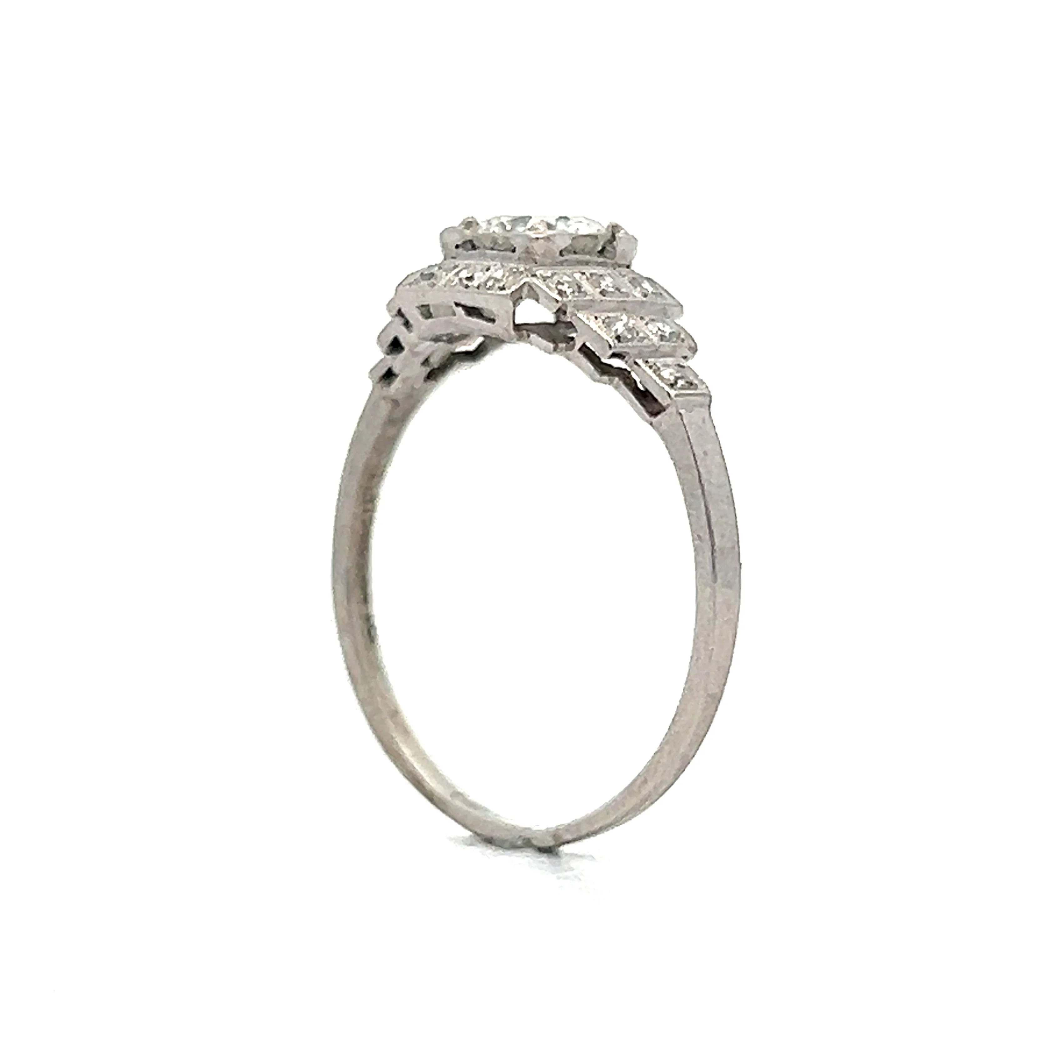 .50 Art Deco Diamond Engagement Ring in Platinum - Image 5