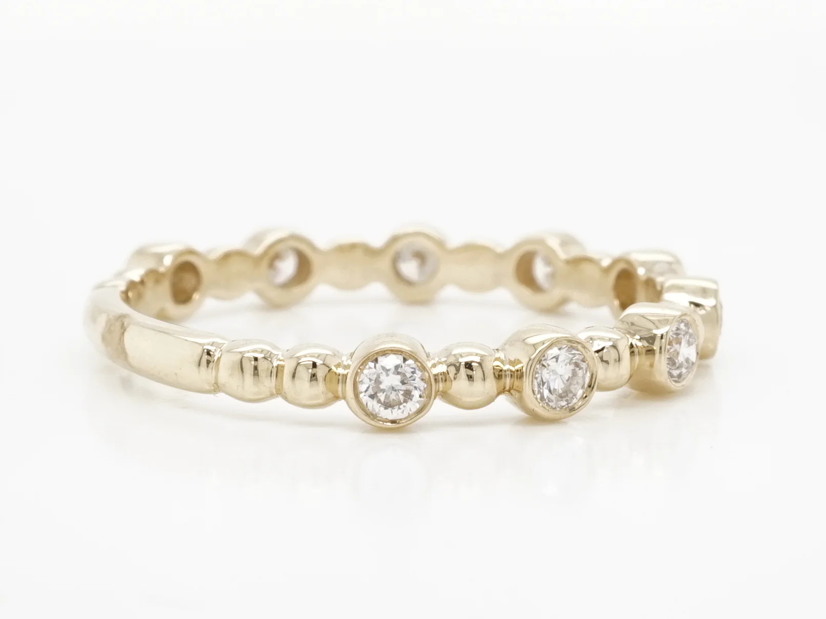 .27 Bezel Set Diamond Wedding Band in 14k Yellow Gold - Image 3