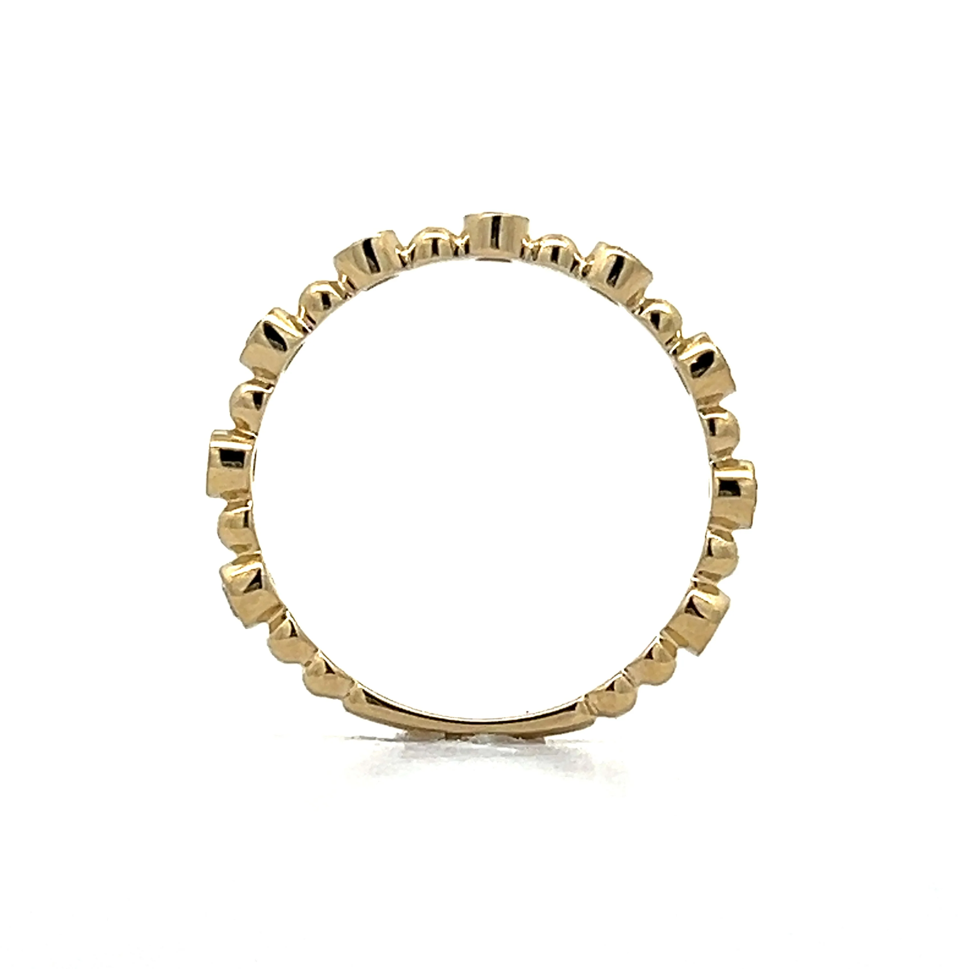 .27 Bezel Set Round Diamond Wedding Band in 14k Yellow Gold - Image 4