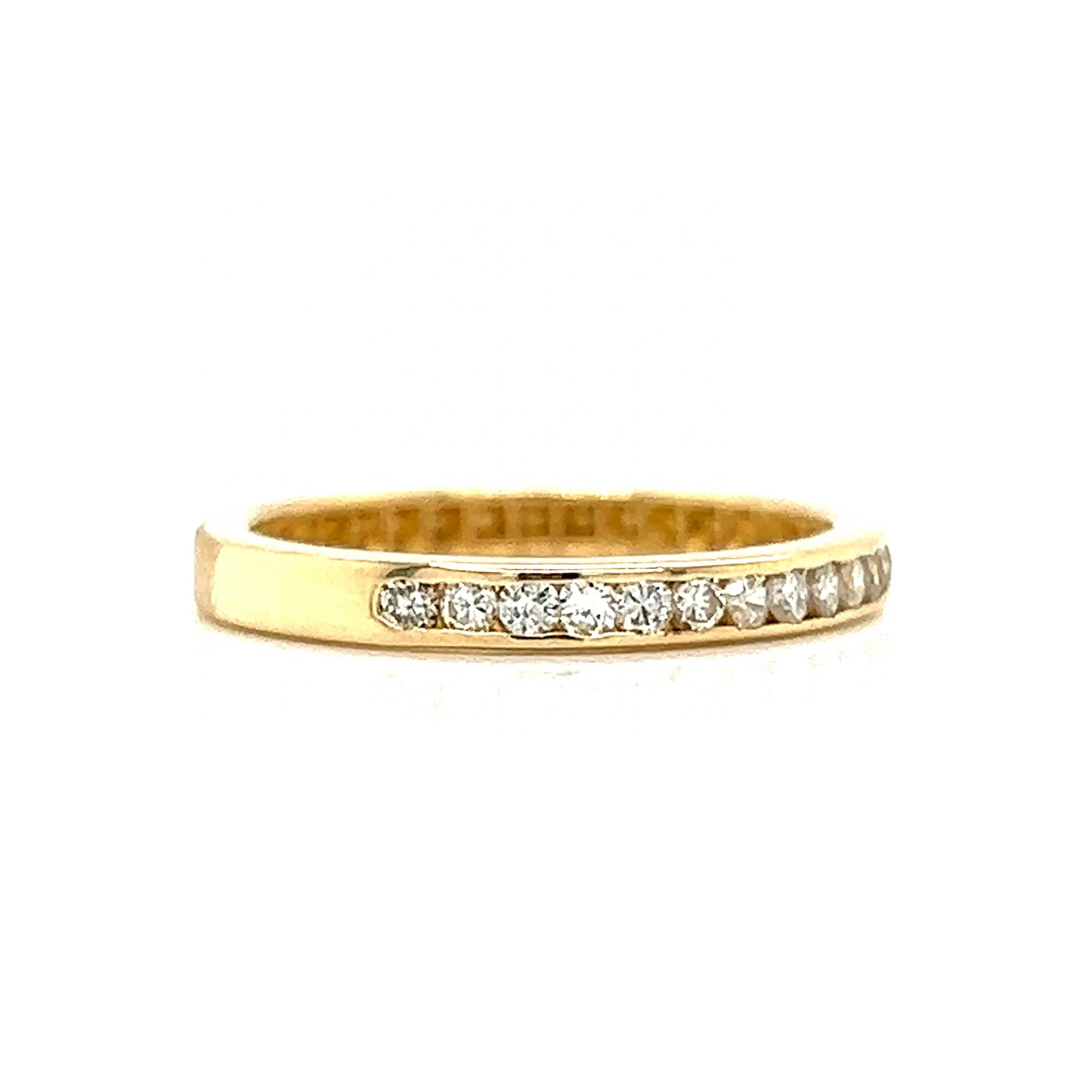 .27 Channel Set Diamond Wedding Band in 14k Yellow Gold - Image 3