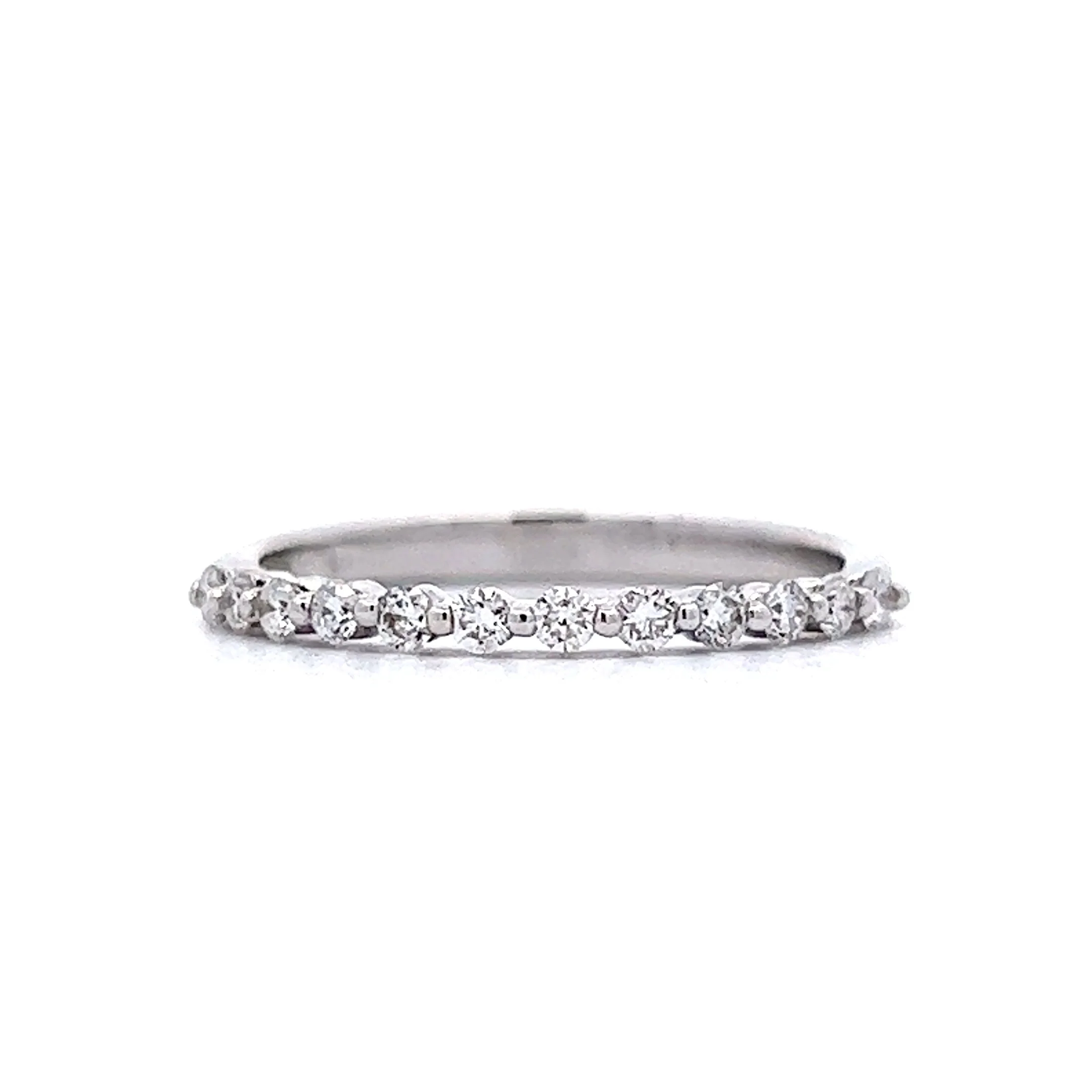 .27 Diamond Half-Eternity Band in 14k White Gold