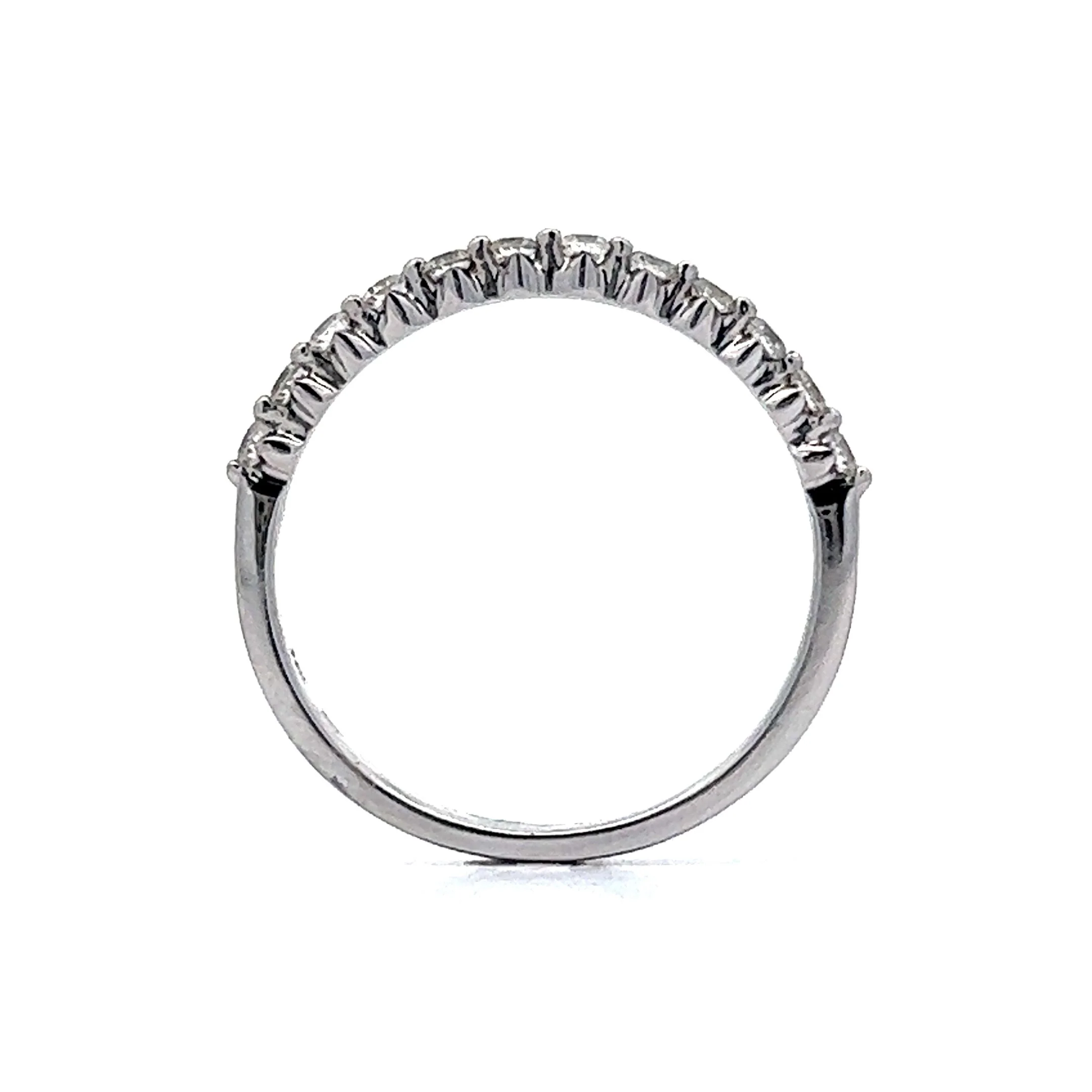 .27 Diamond Half-Eternity Band in 14k White Gold - Image 4