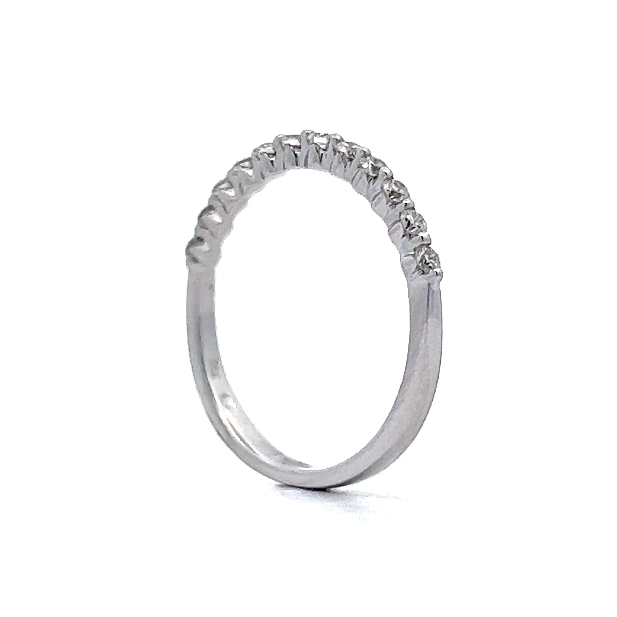.27 Diamond Half-Eternity Band in 14k White Gold - Image 5