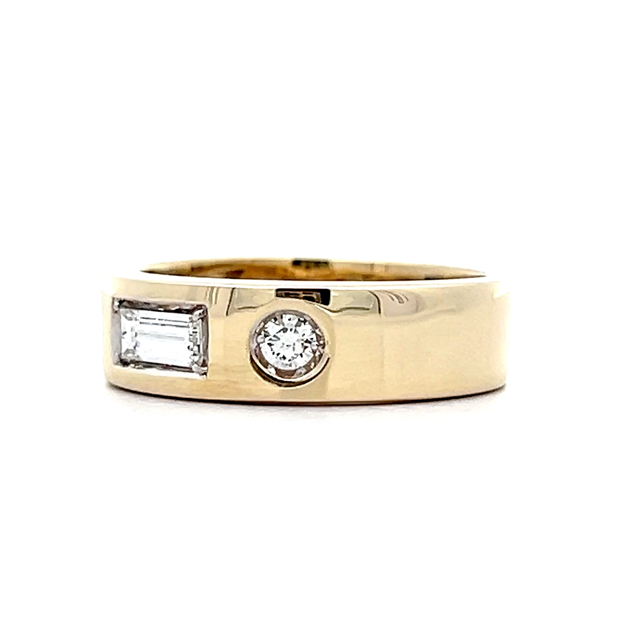.27 Geometric Diamond Band in 14k Yellow Gold - Image 2