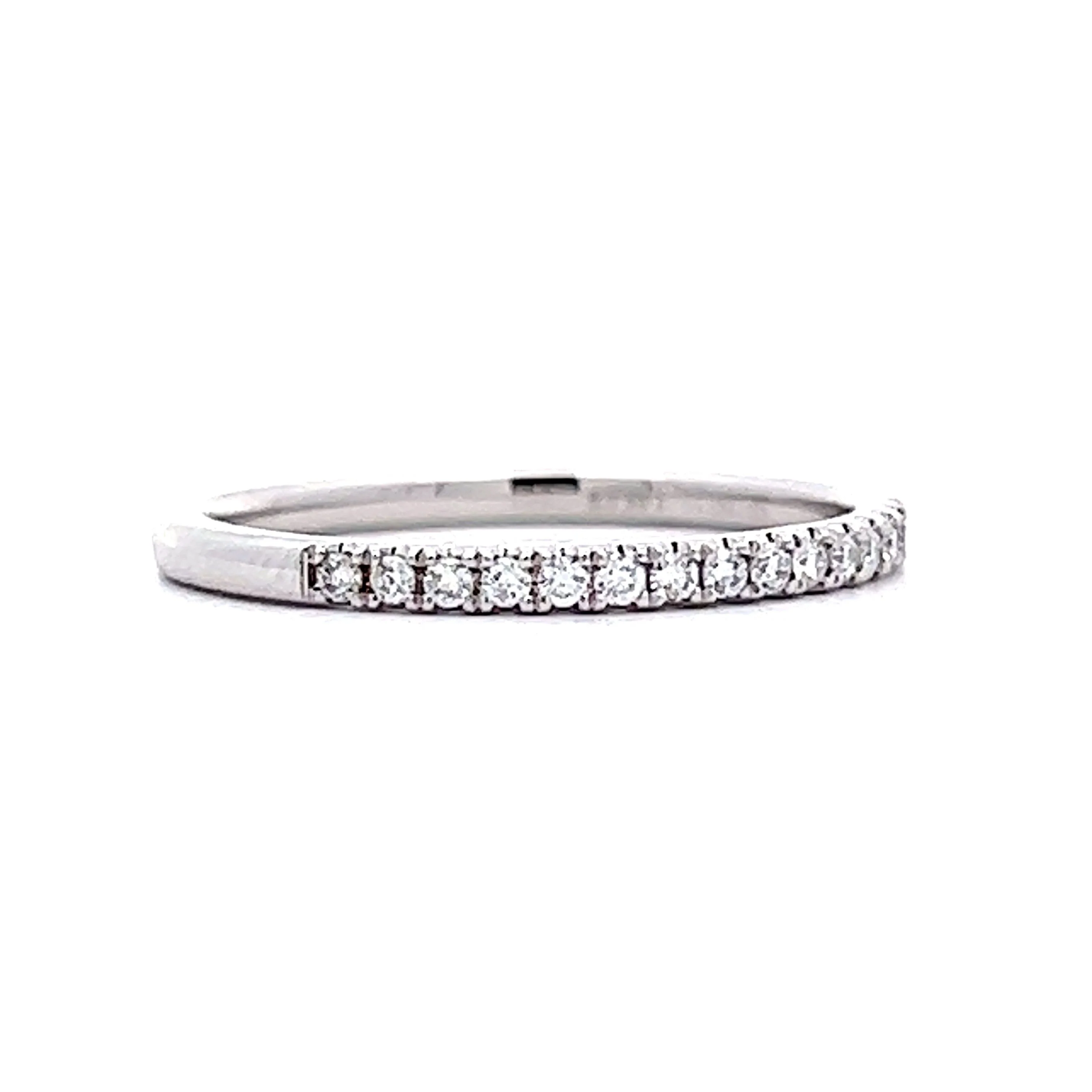 .27 Classic Diamond Wedding Band in 14k White Gold - Image 3