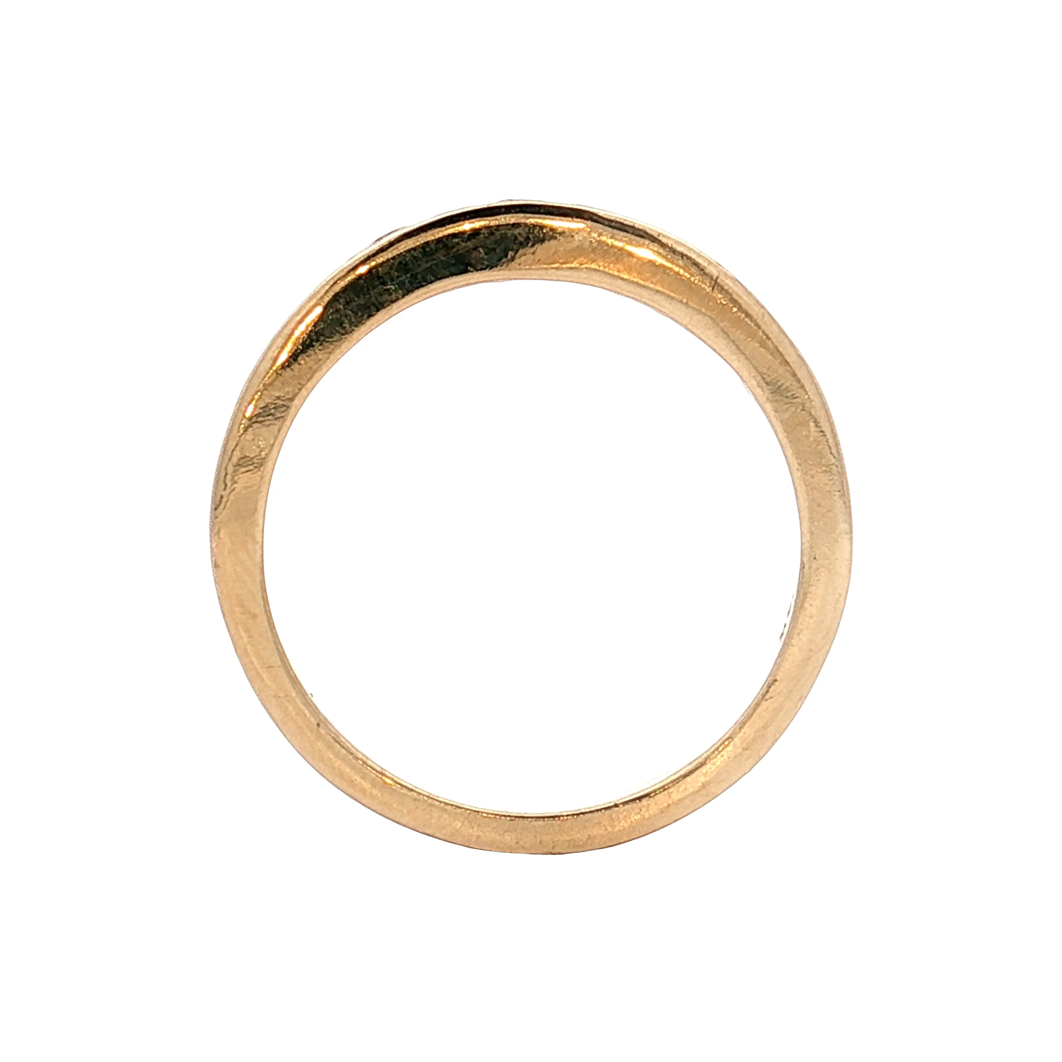 .27 Round Diamond Wedding Band 14k Yellow Gold - Image 4