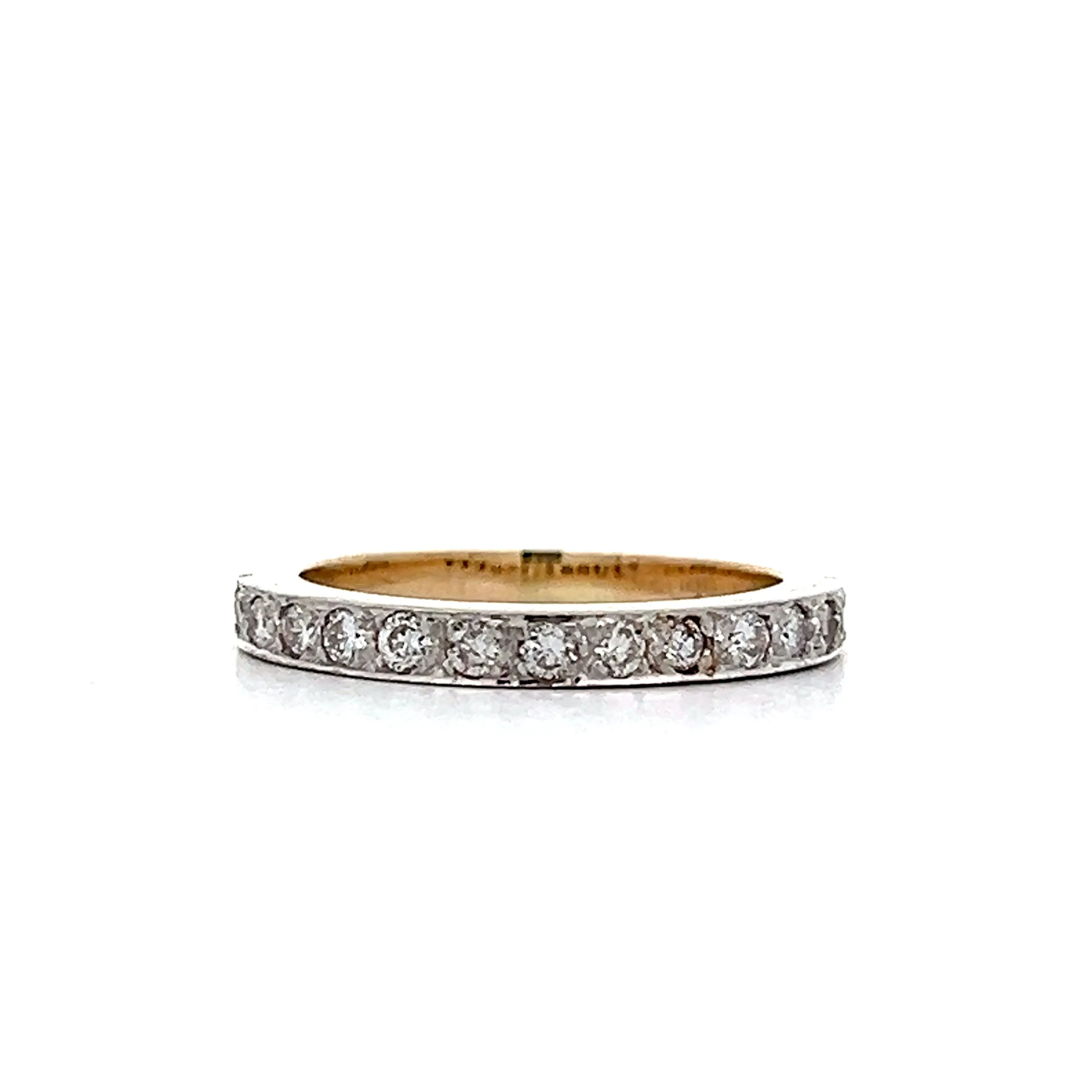 .27 Vintage Retro Diamond Wedding Band in 14k