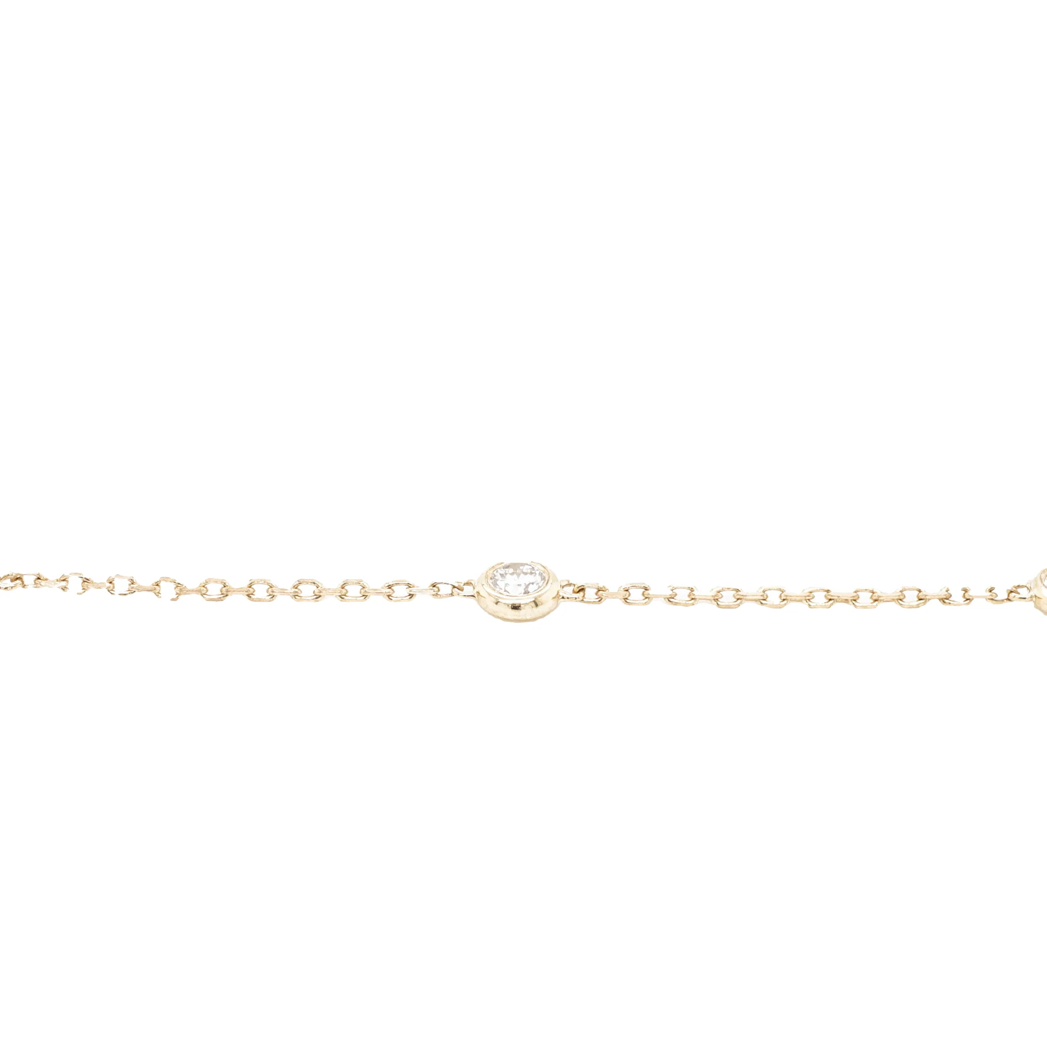 .28 Bezel Set Diamond Bracelet in 14k Yellow Gold - Image 3