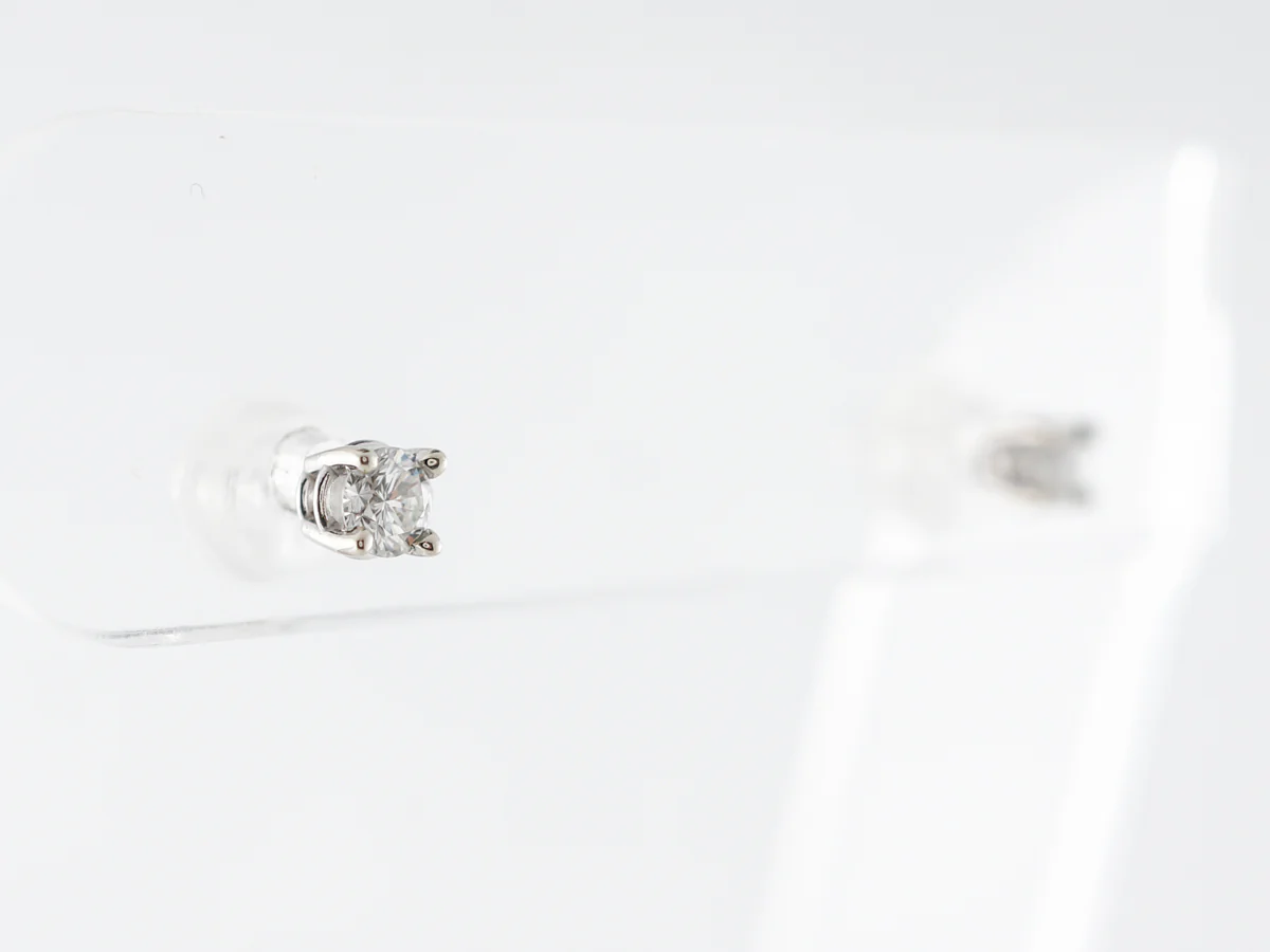 .28 Carat Diamond Stud Earrings in 14k White Gold - Image 2