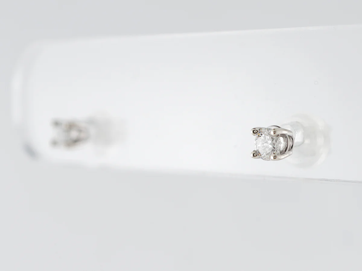 .28 Carat Diamond Stud Earrings in 14k White Gold - Image 3