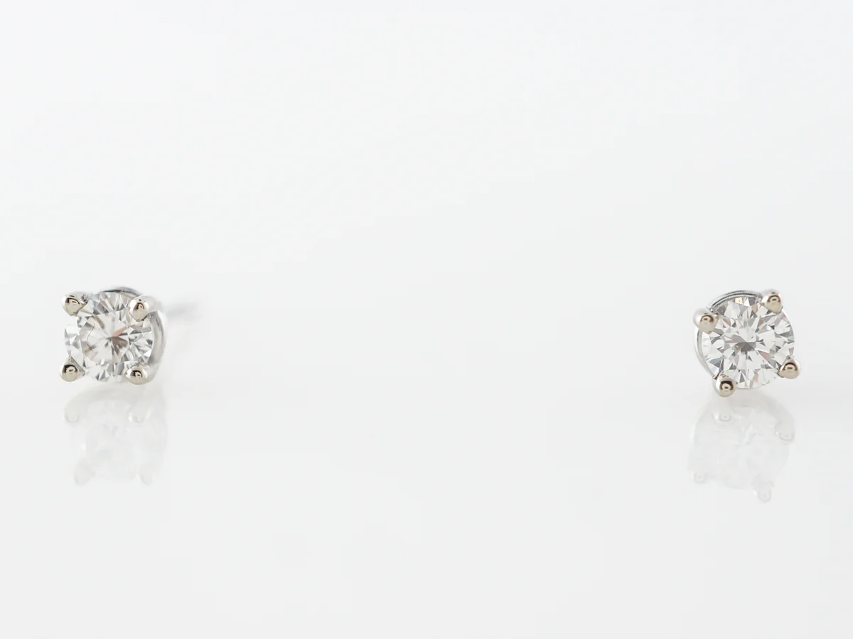 .28 Carat Diamond Stud Earrings in 14k White Gold - Image 4