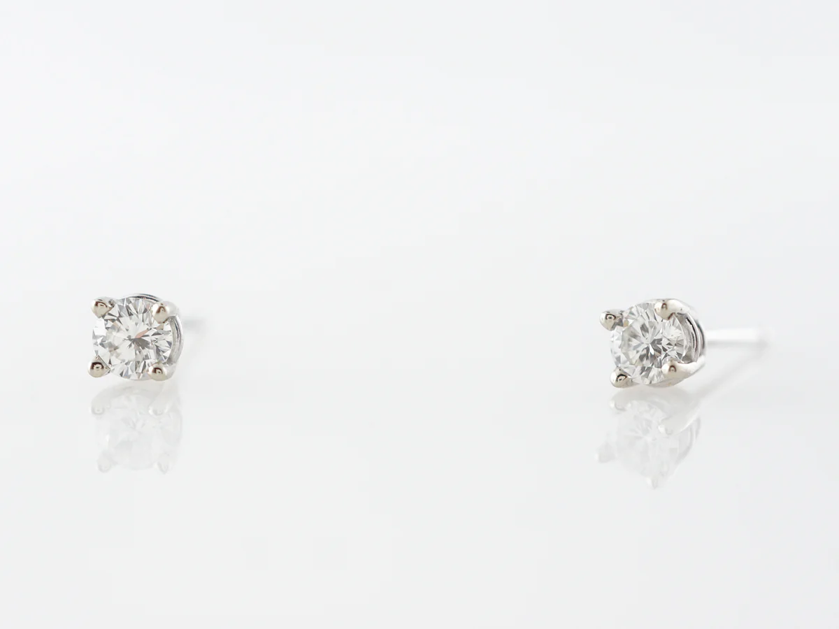 .28 Carat Diamond Stud Earrings in 14k White Gold - Image 5