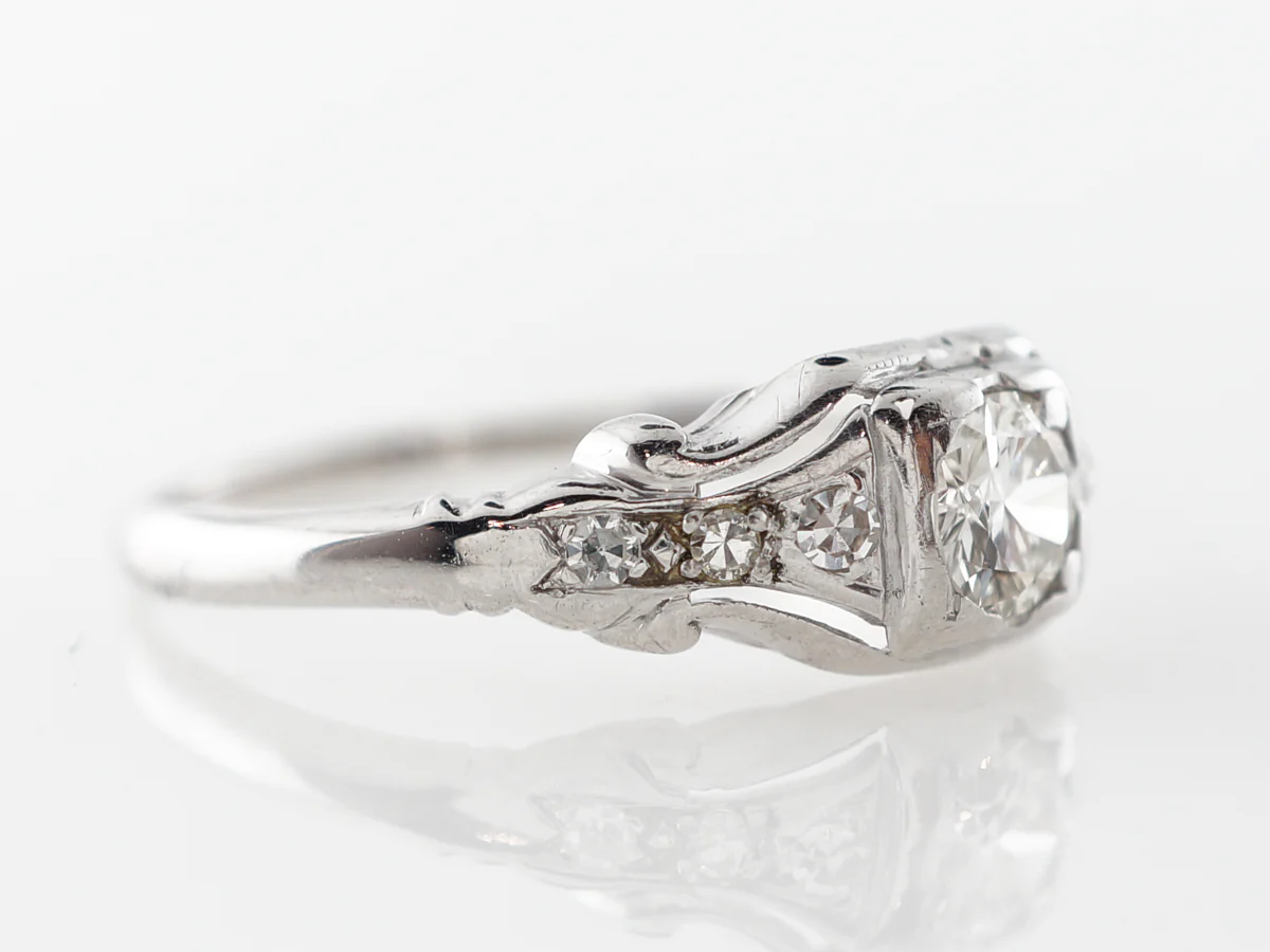 .28 Carat Transitional Cut Deco Diamond Engagement Ring - Image 3