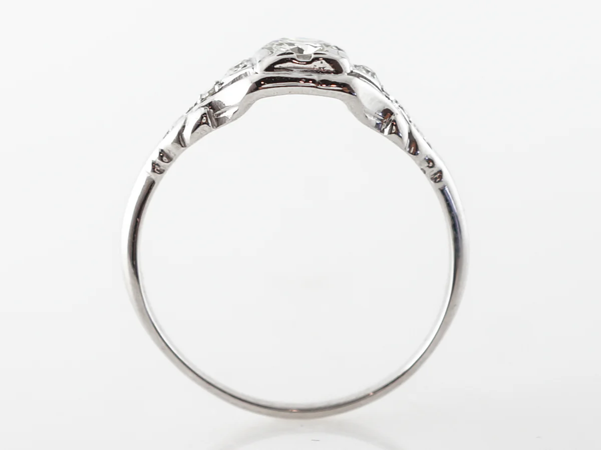 .28 Carat Transitional Cut Deco Diamond Engagement Ring - Image 4