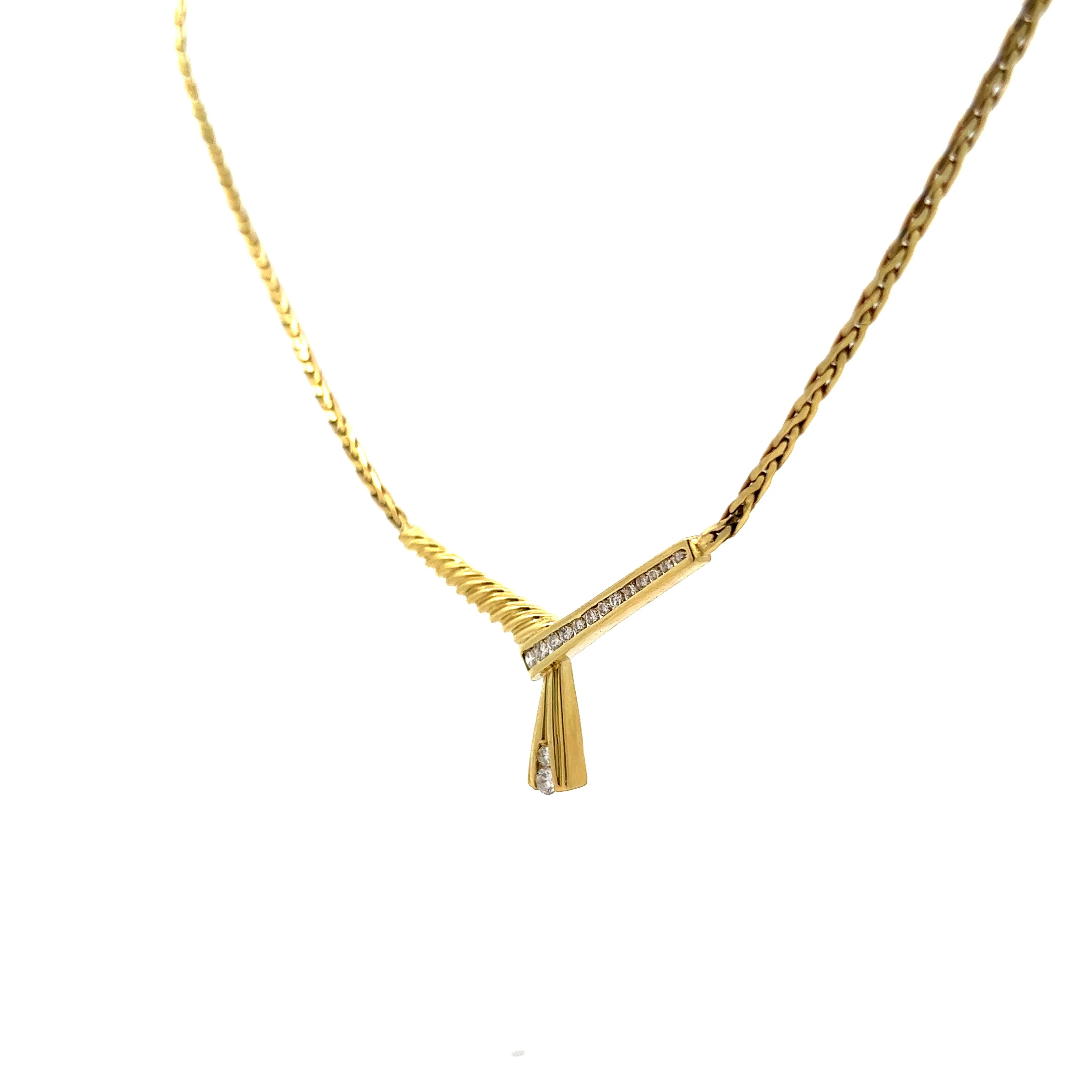 .28 Diamond Collar Necklace in 14k Yellow Gold - Image 2