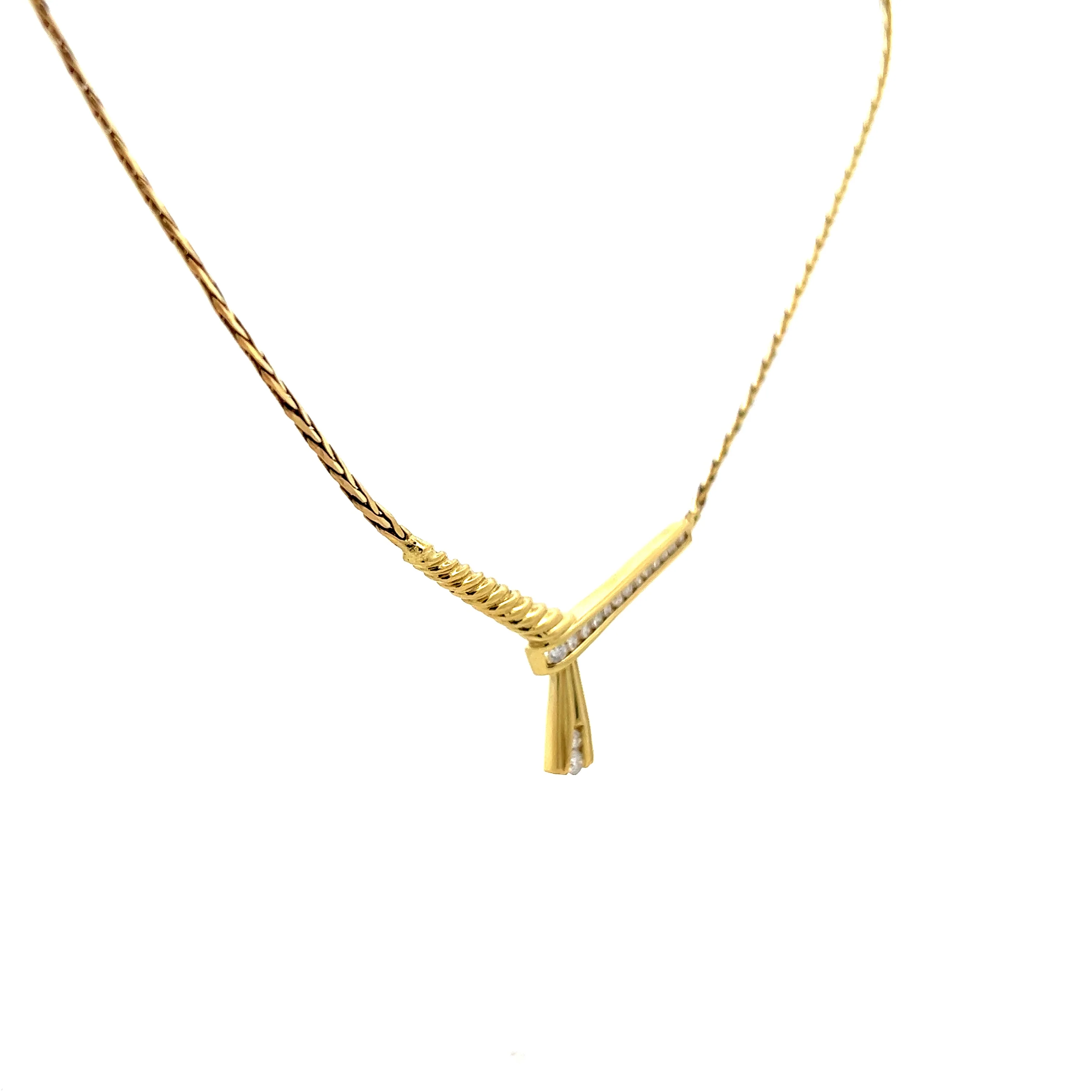 .28 Diamond Collar Necklace in 14k Yellow Gold - Image 3