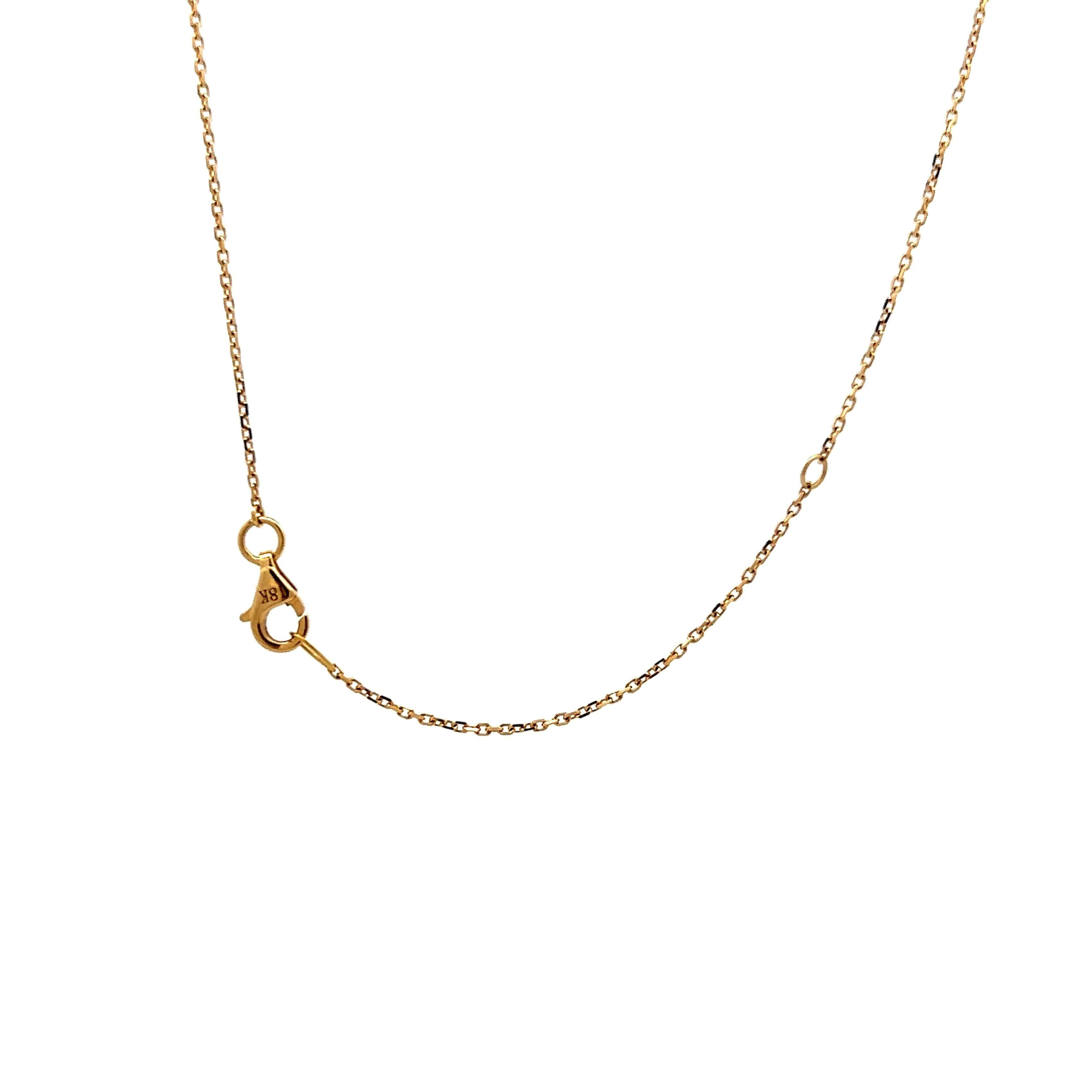 .28 Diamond Heart Bezel Necklace in 18k Yellow Gold - Image 4