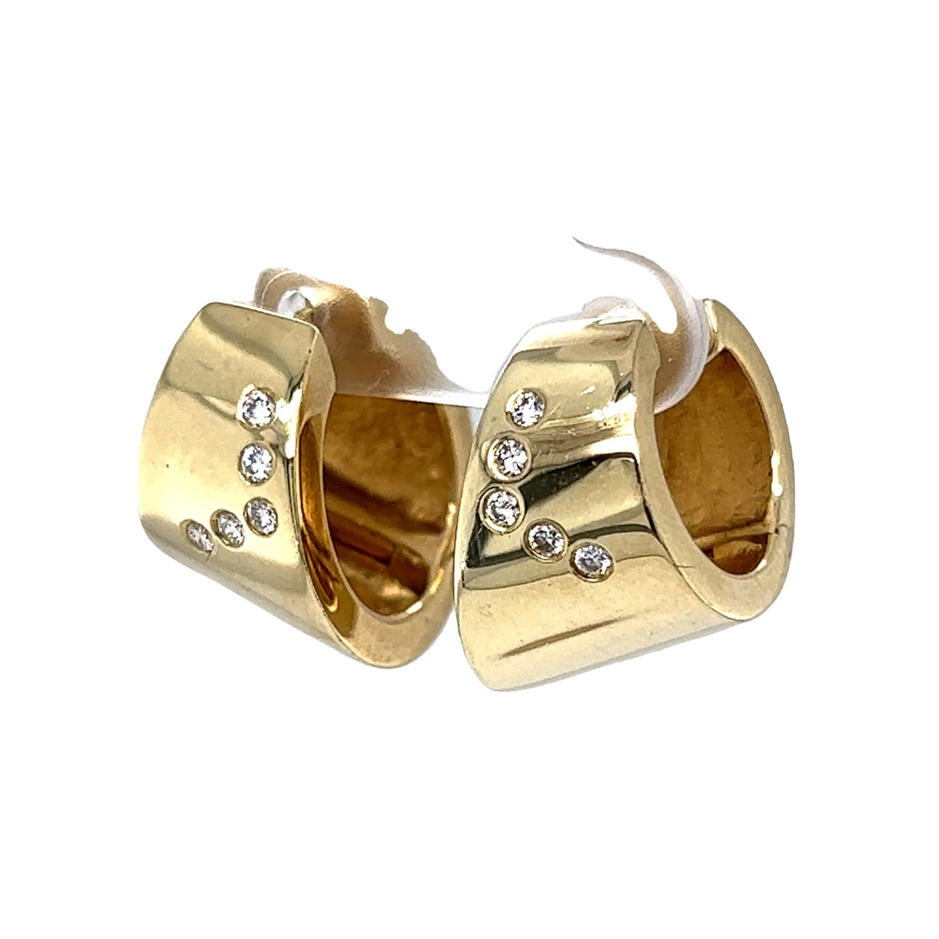 .28 Round Brilliant Diamond Hoop Earrings in 14k Yellow Gold - Image 2