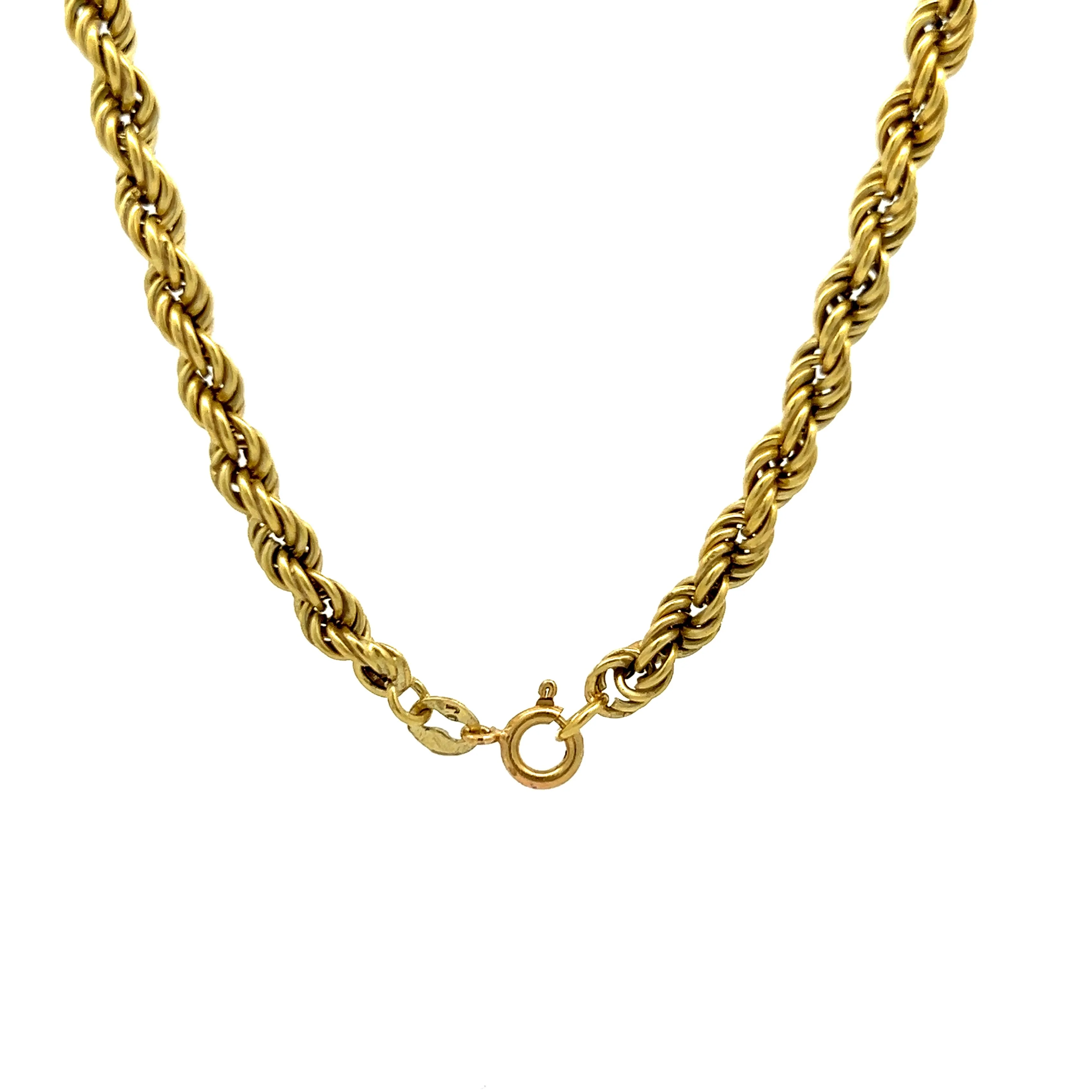 28 Inch Rope Chain Necklace in 14k Yellow Gold - Image 4